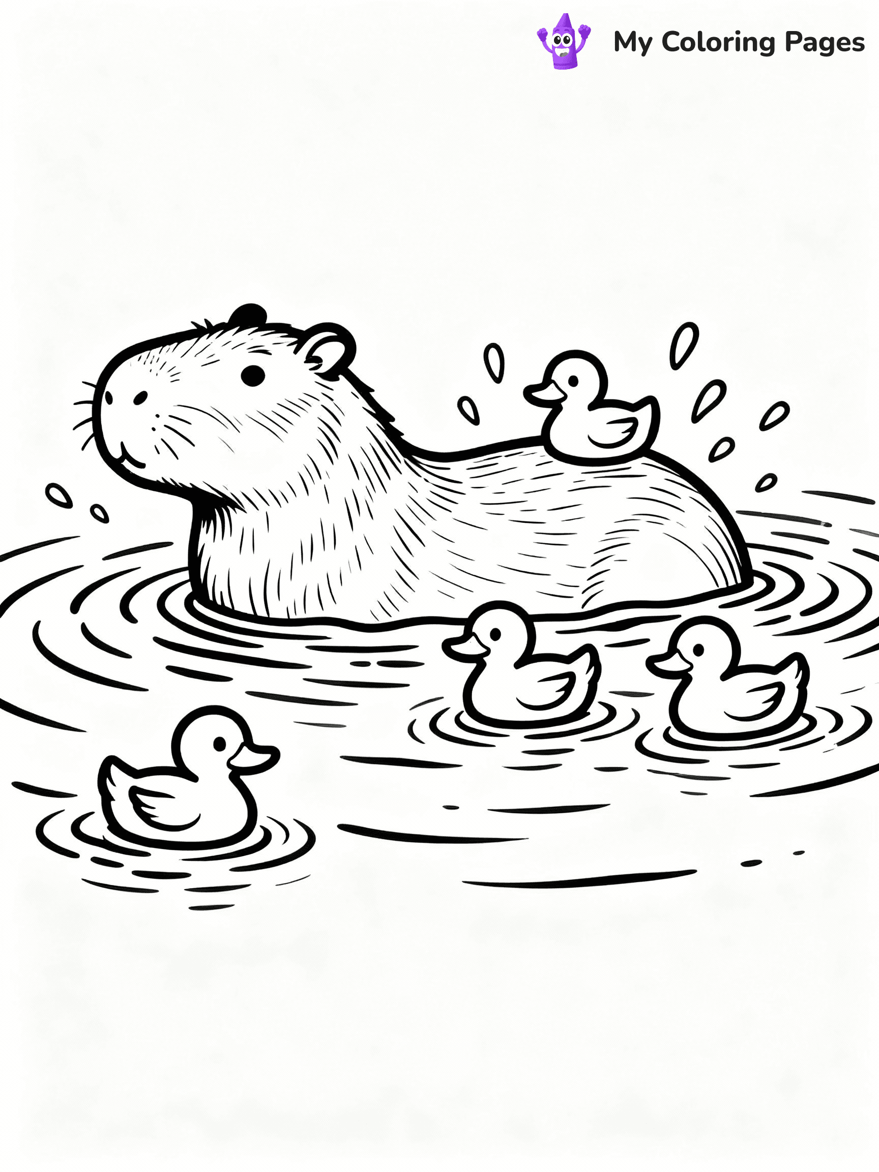 Capybara Coloring Pages - 25