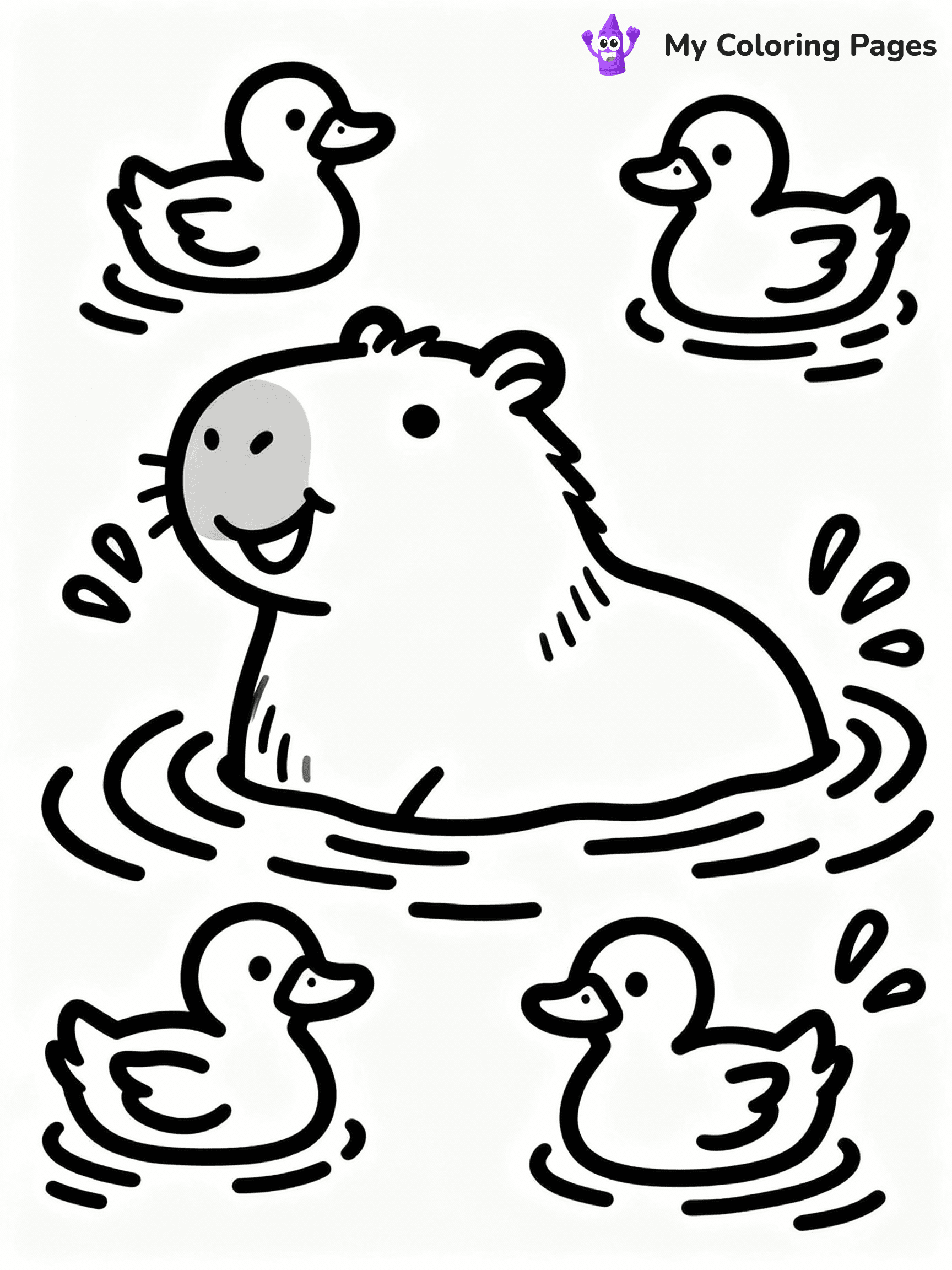 Capybara Coloring Pages - 23