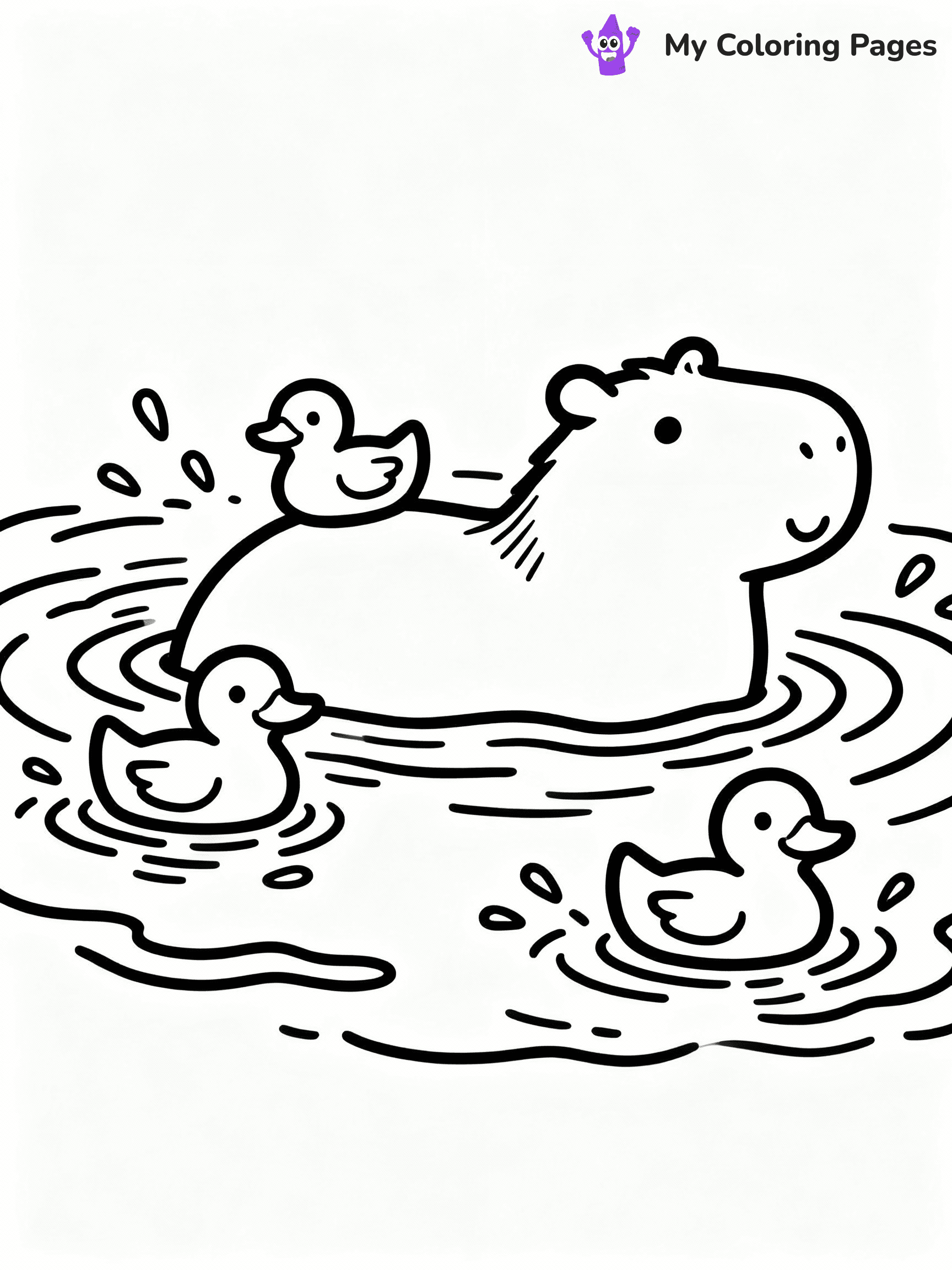 Capybara Coloring Pages - 22