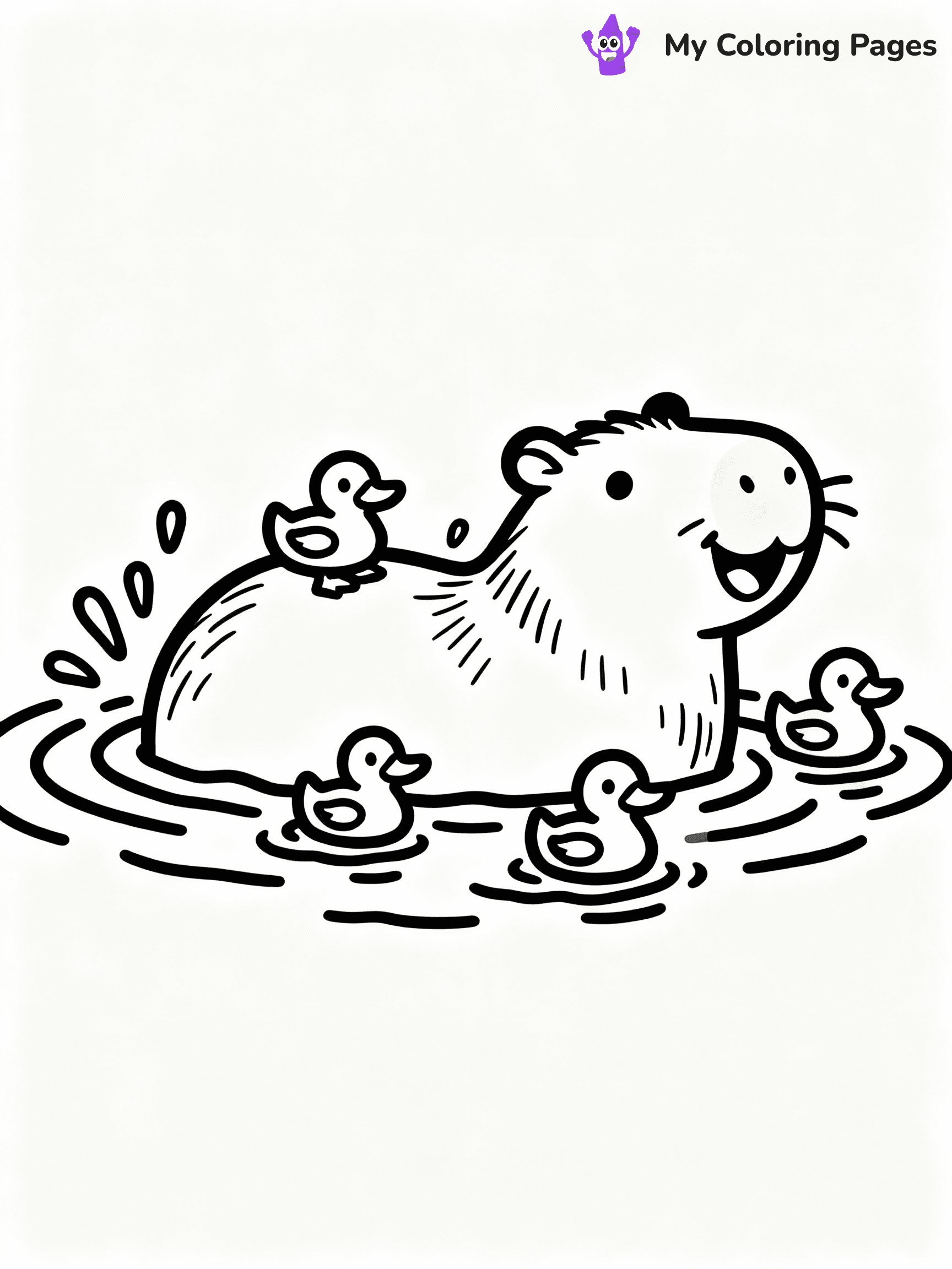 Capybara Coloring Pages - 21