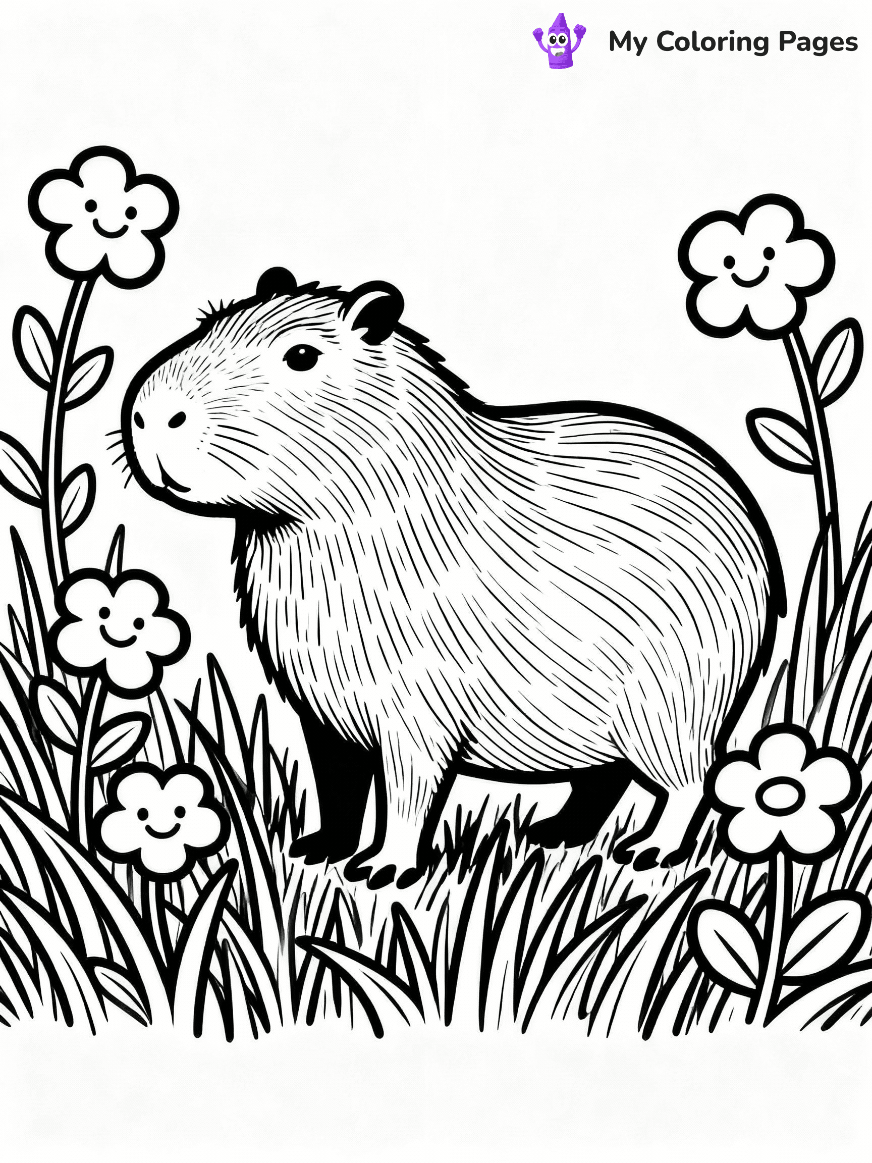Capybara Coloring Pages - 20