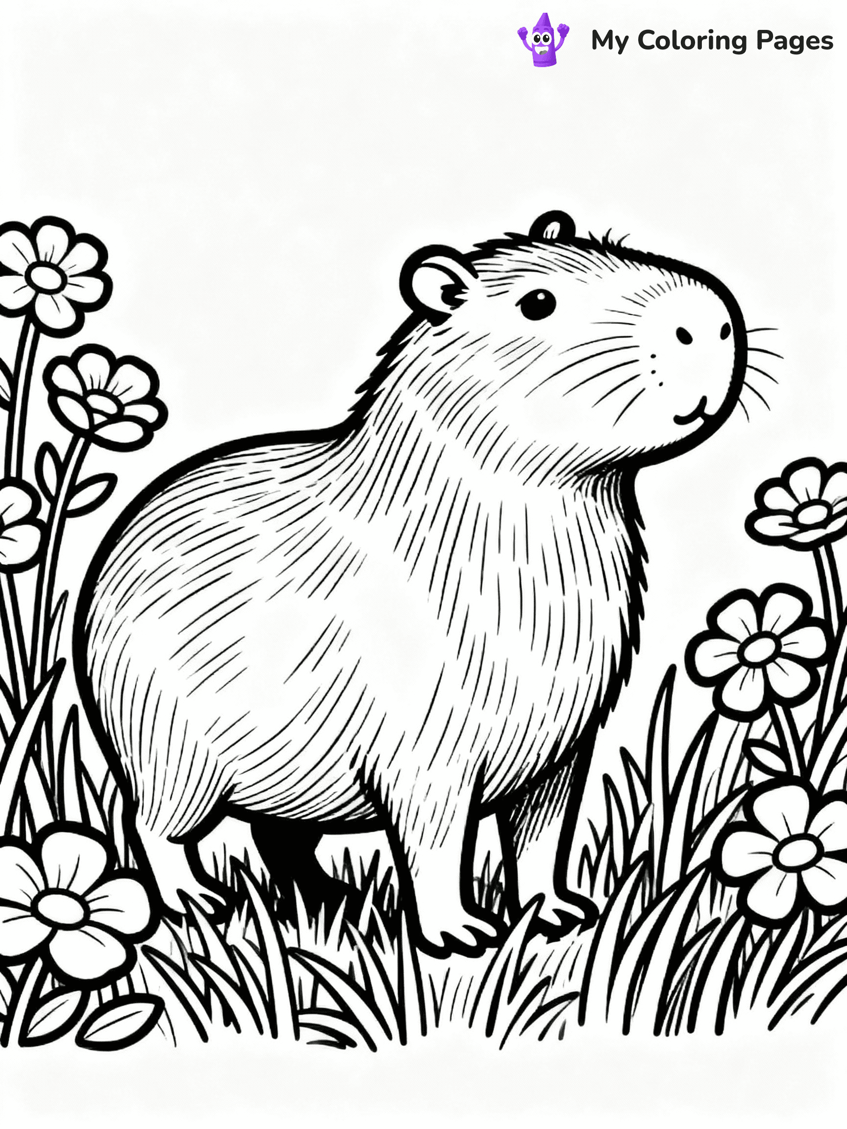 Capybara Coloring Pages - 17