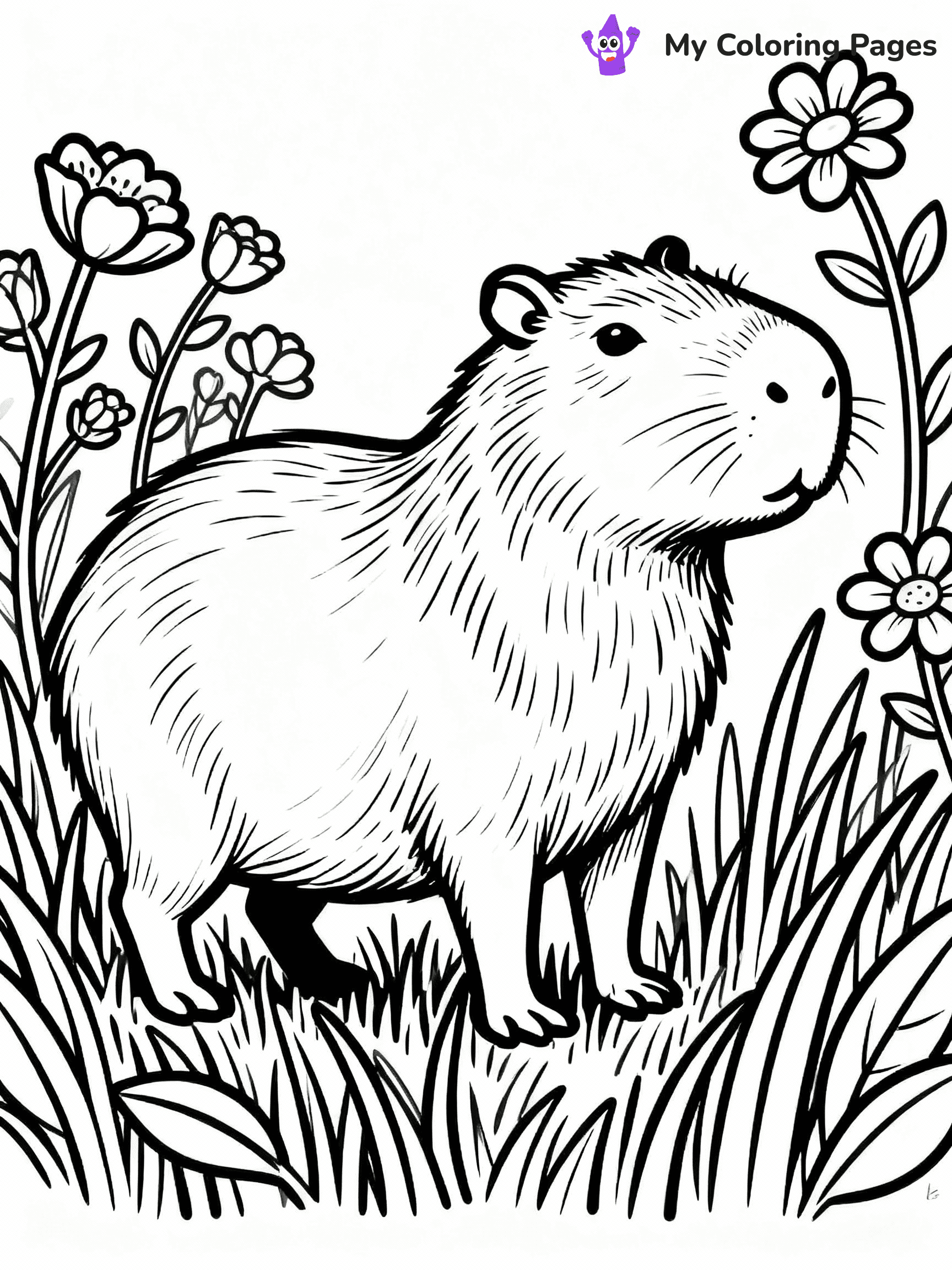 Capybara Coloring Pages - 16