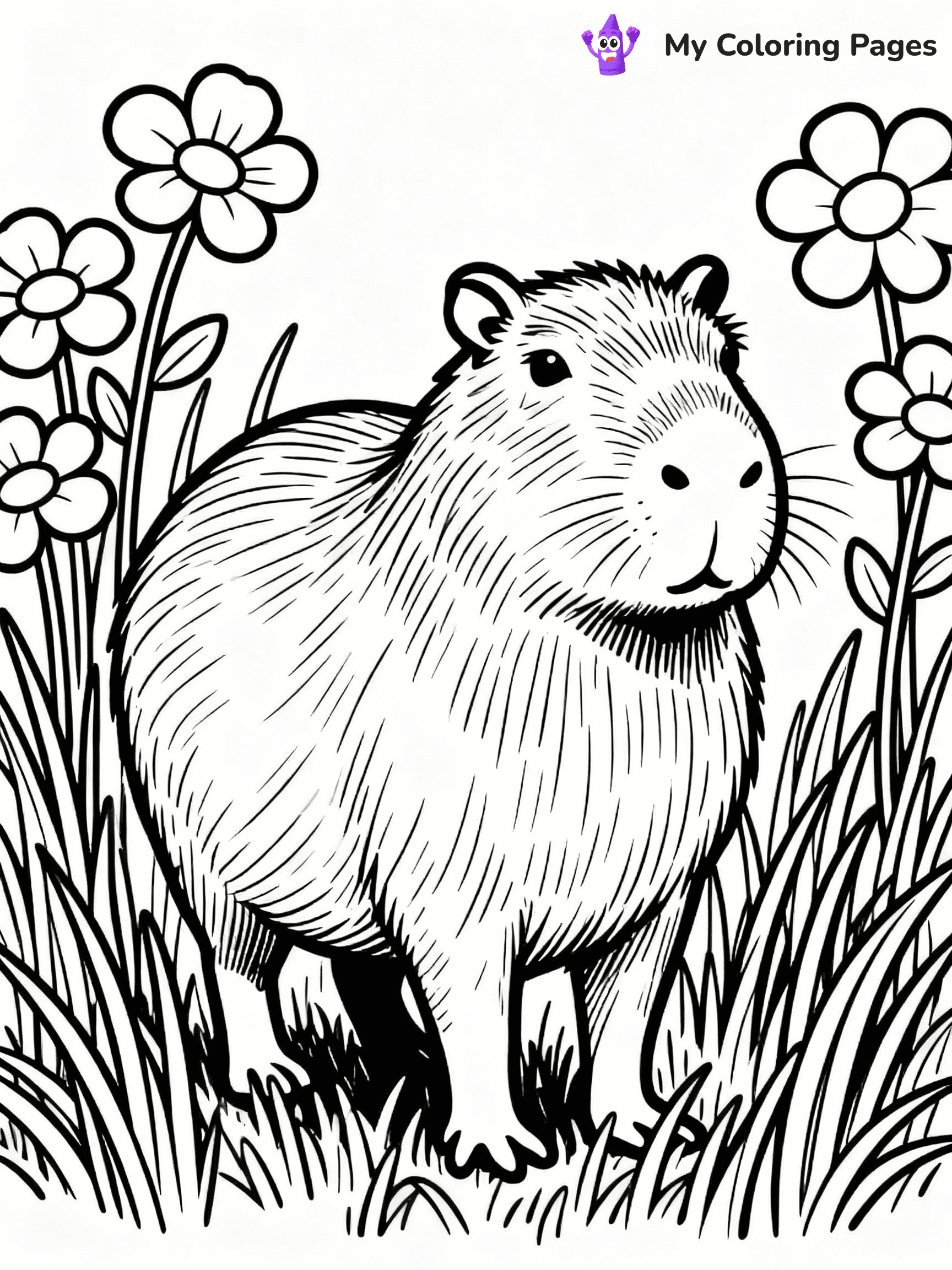 Capybara Coloring Pages - 15