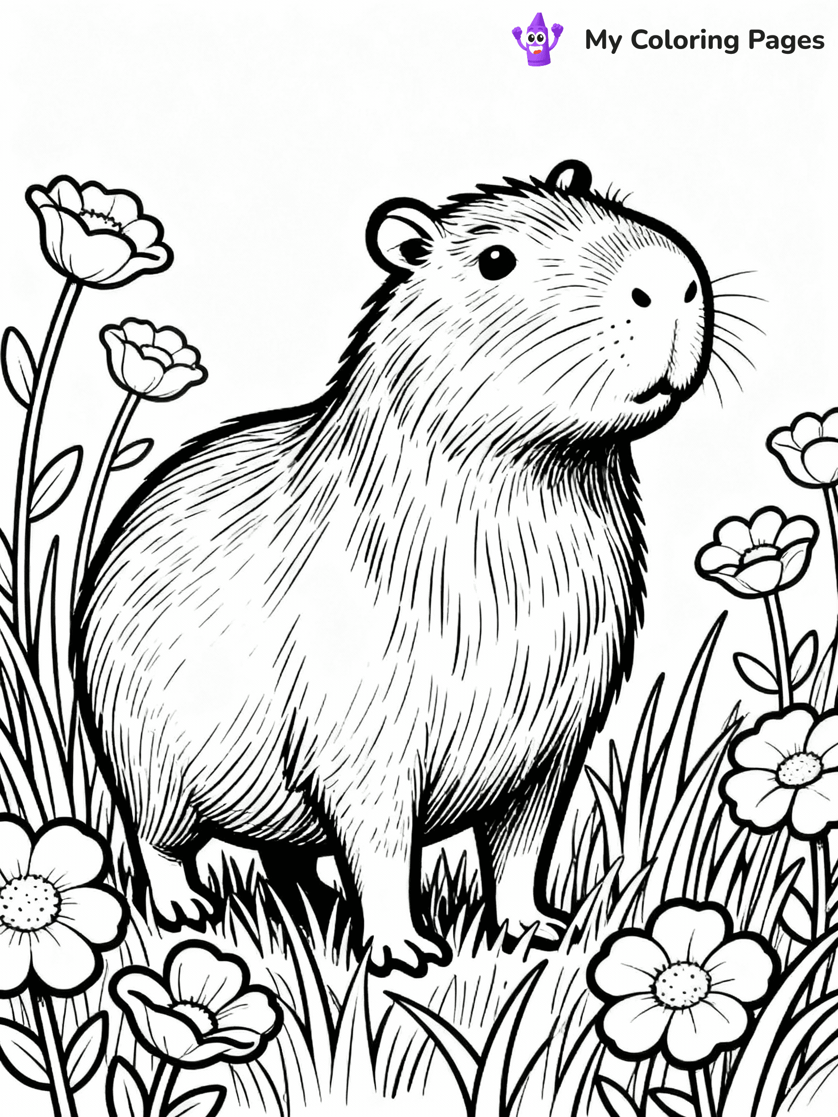 Capybara Coloring Pages - 13