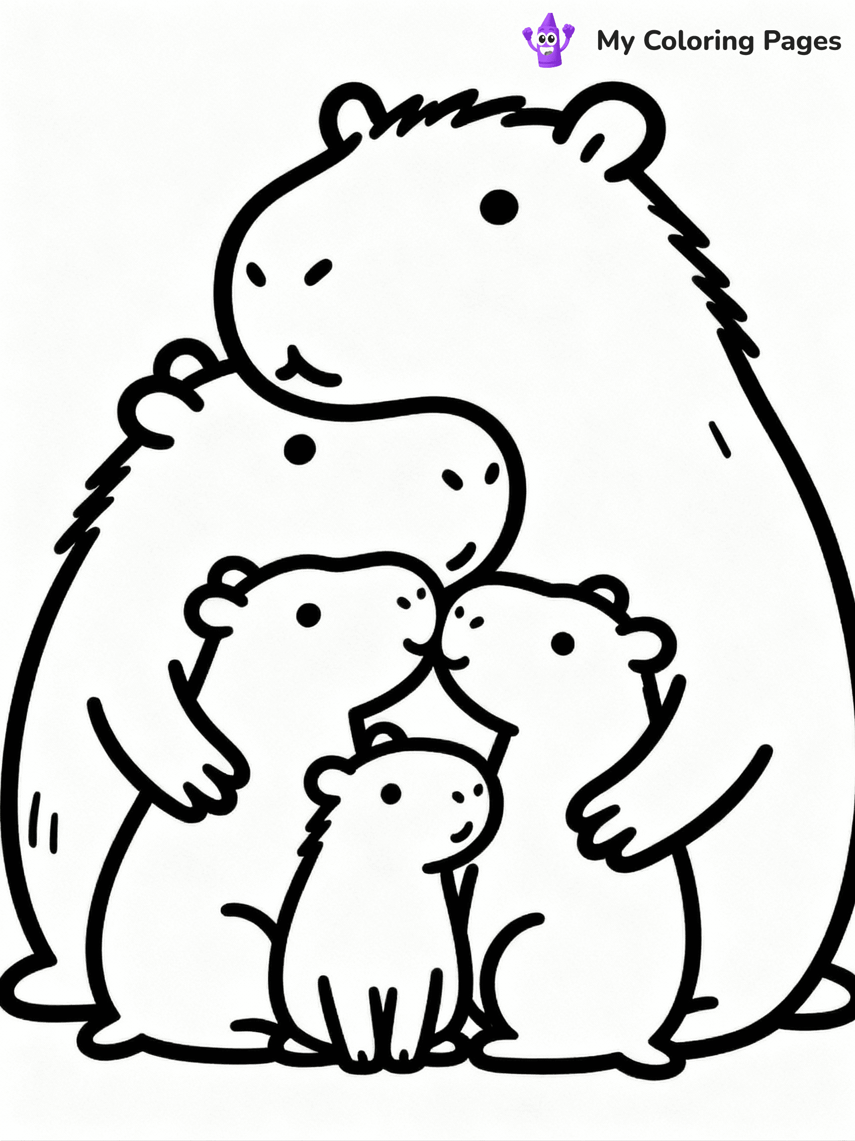 Capybara Coloring Pages - 10