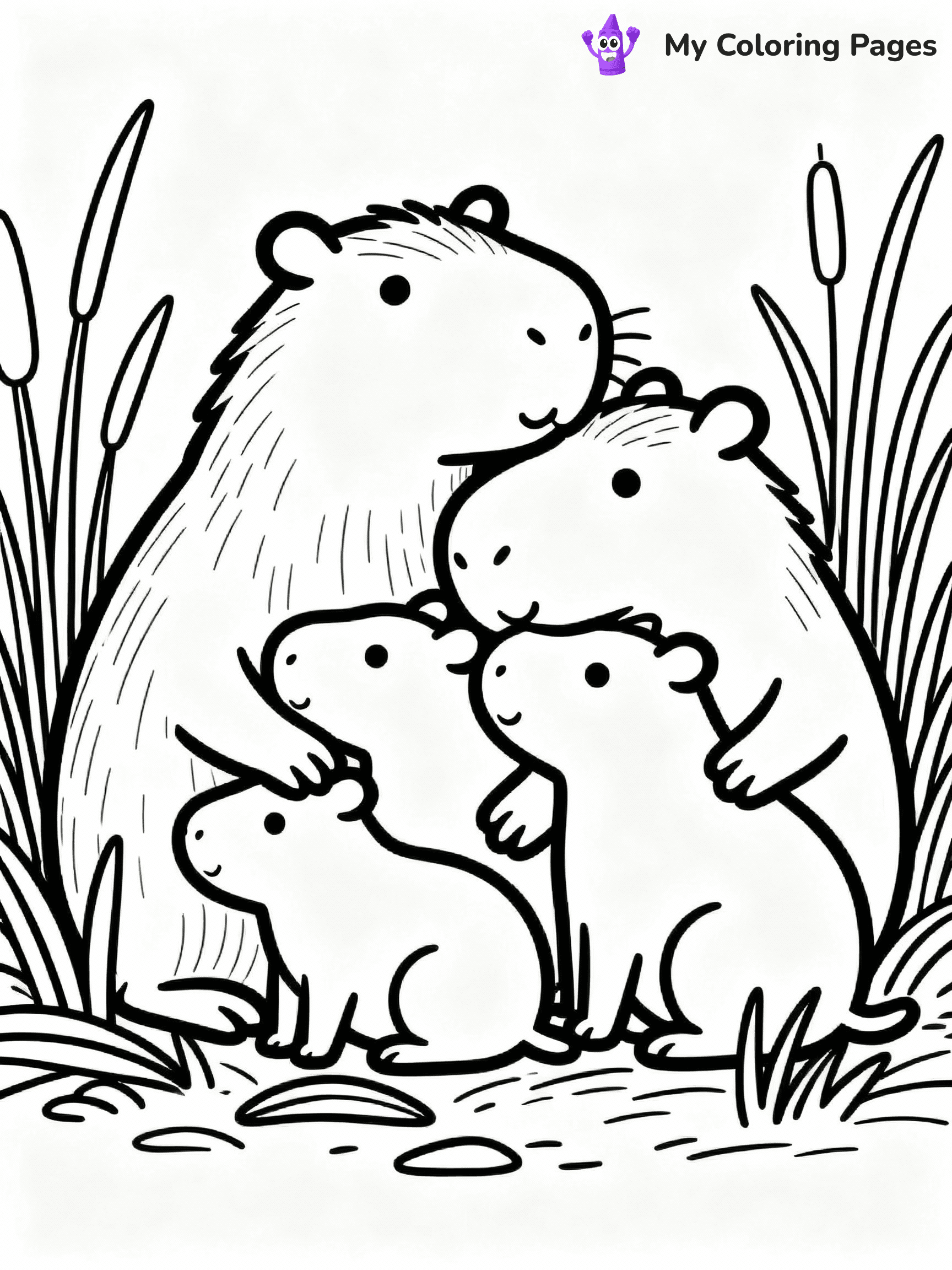 Capybara Coloring Pages - 9