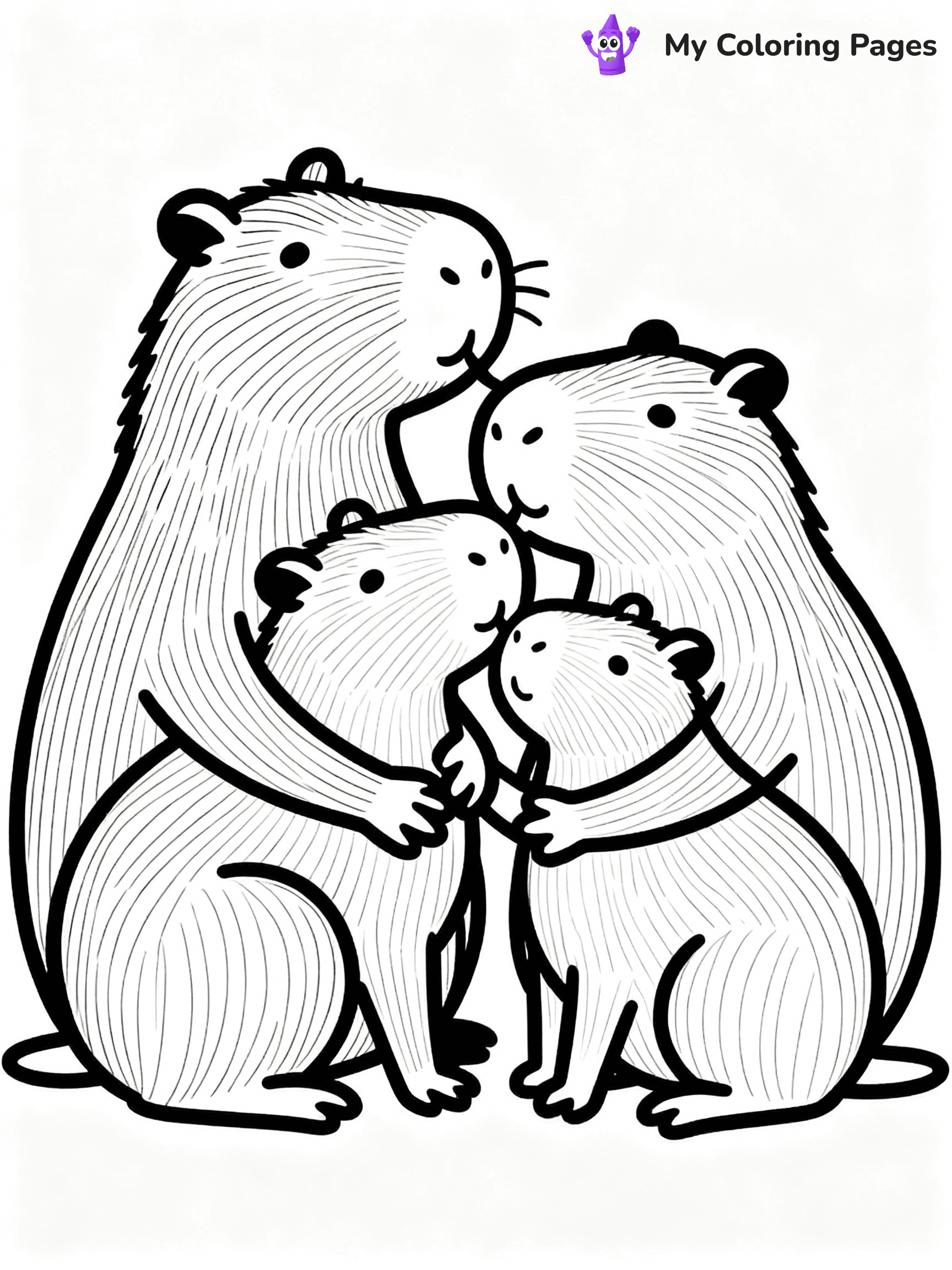 Capybara Coloring Pages - 7