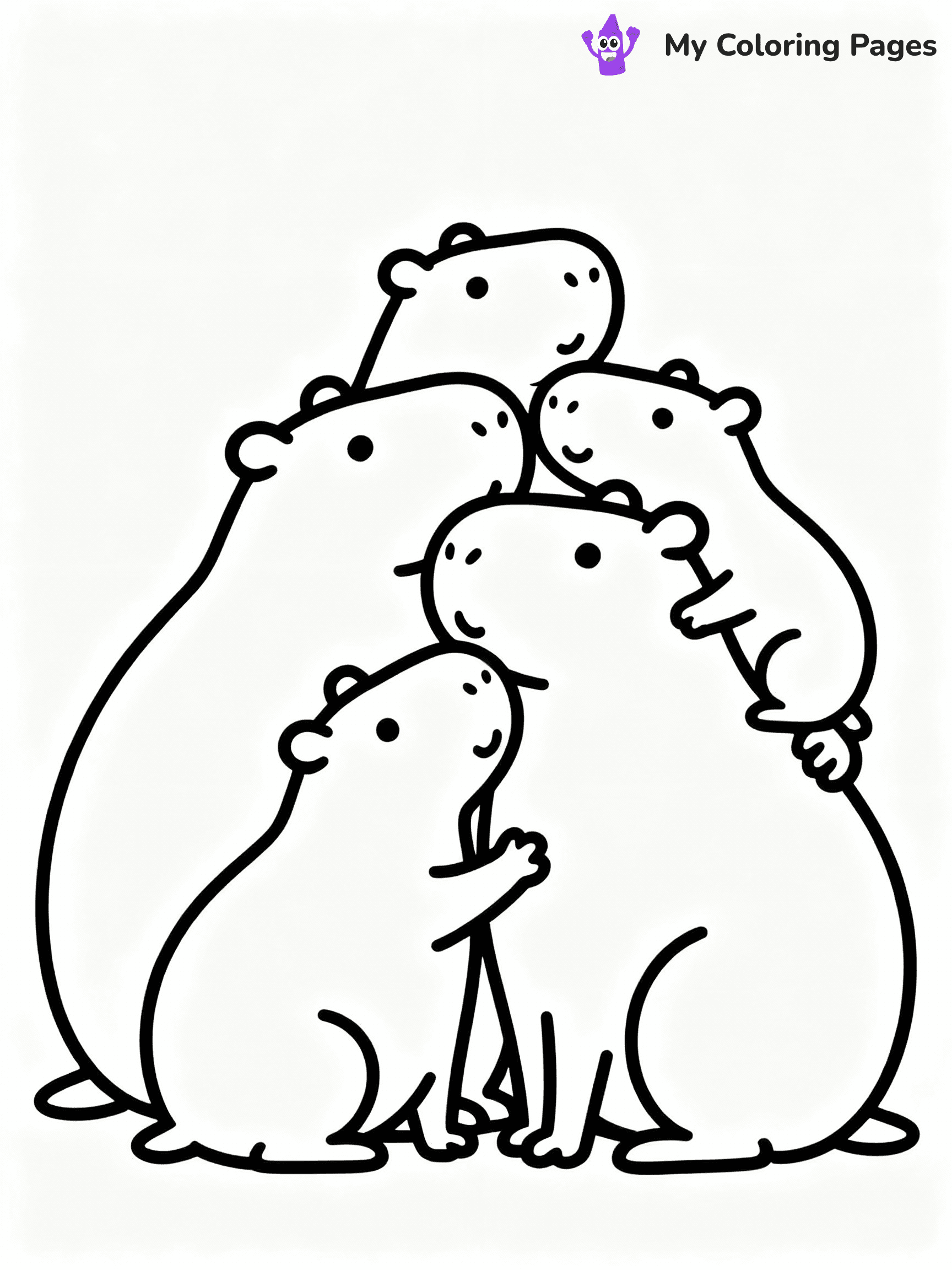 Capybara Coloring Pages - 5