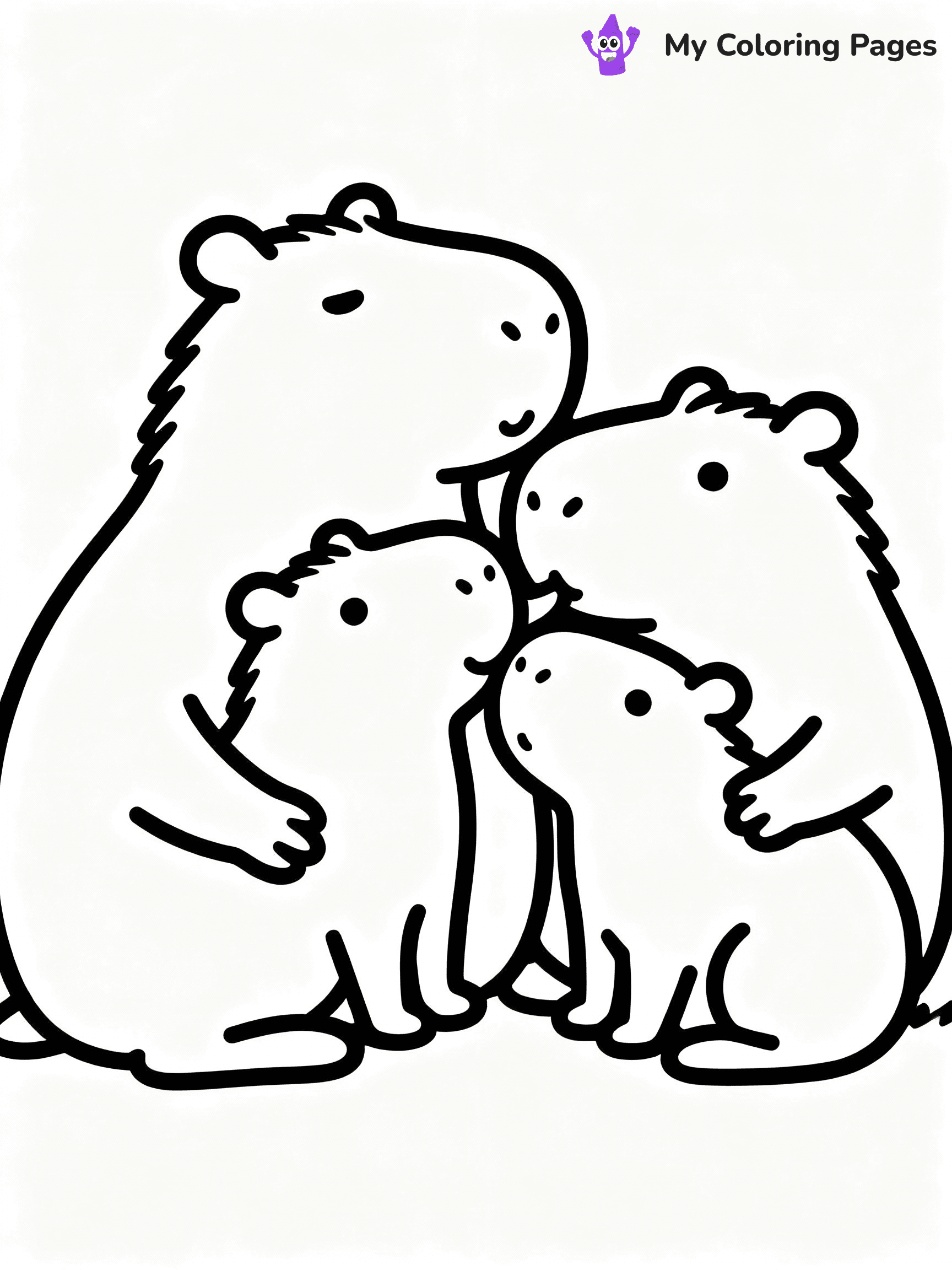 Capybara Coloring Pages - 2