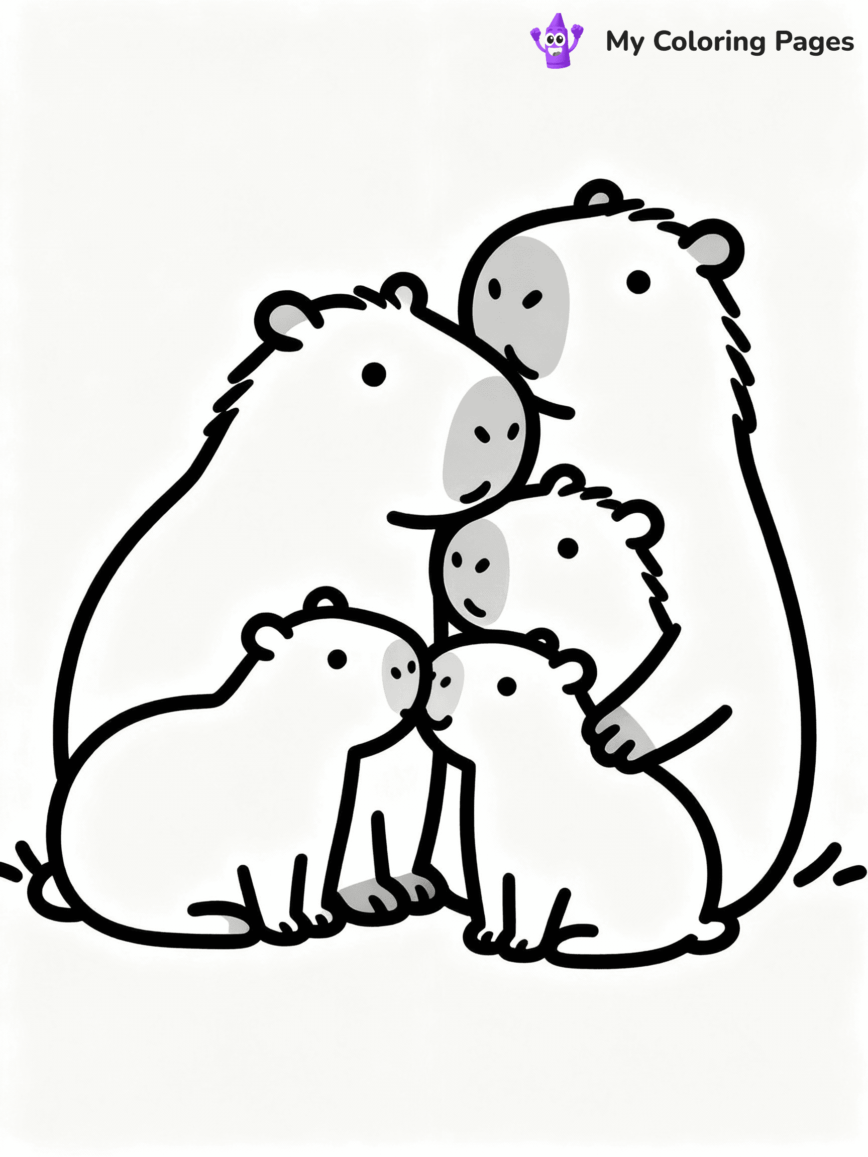 Capybara Coloring Pages - 1