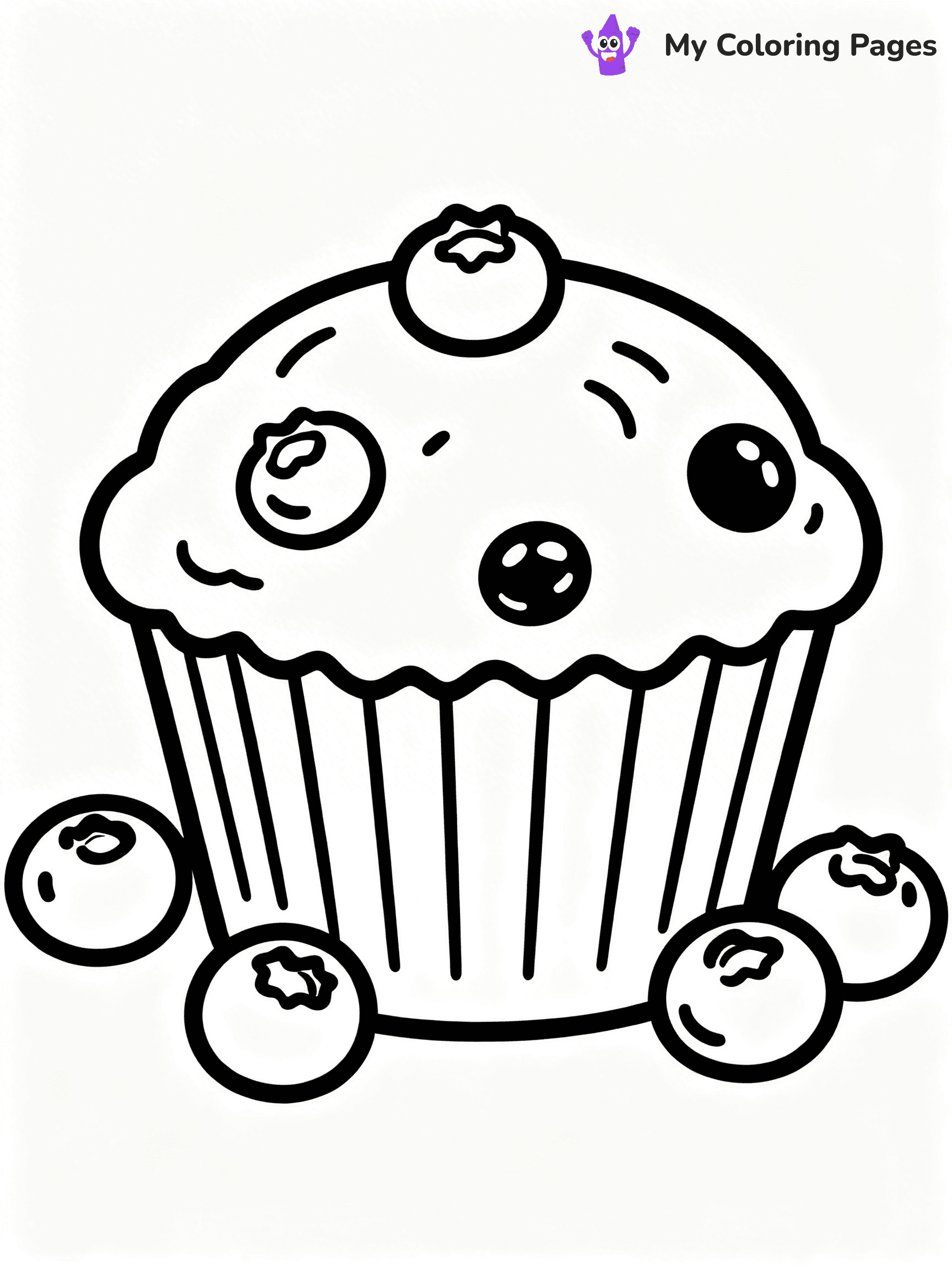 Muffin Coloring Pages - 2