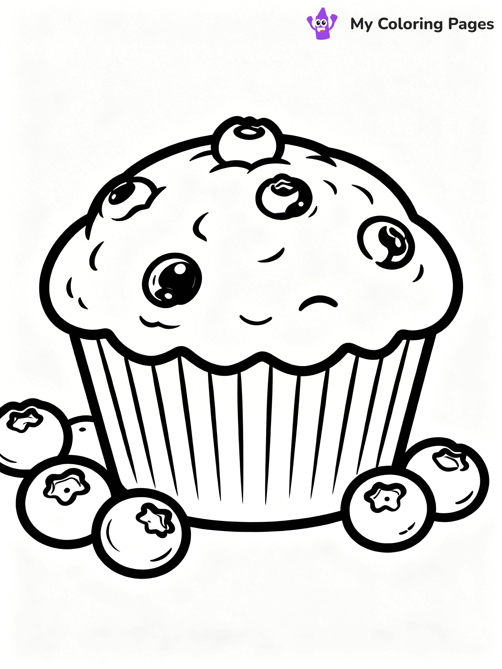 Muffin Coloring Pages - 1