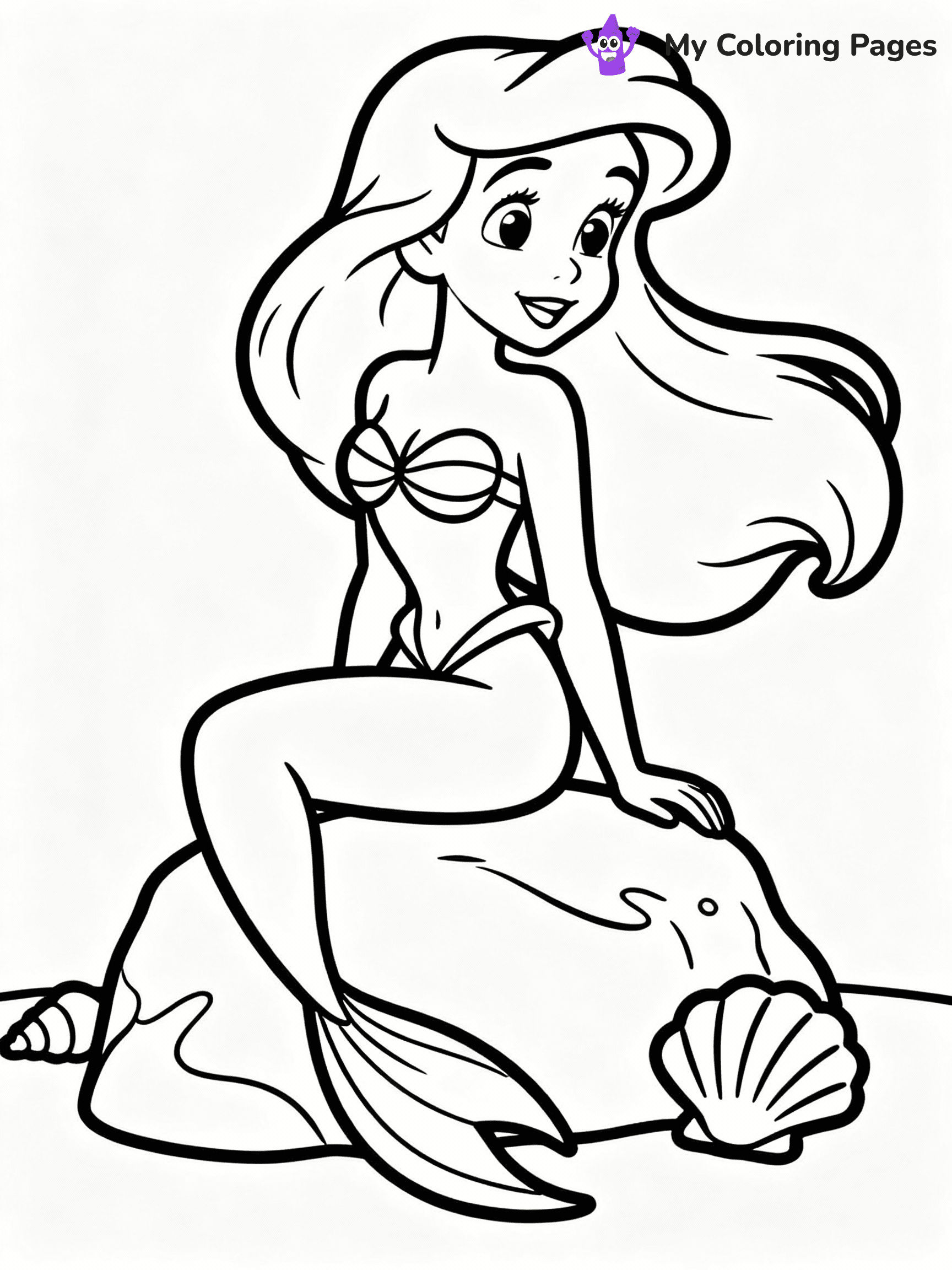 ⚠️ CRITICAL REQUIREMENT - ABSOLUTE BLACK AND WHITE ONLY ⚠️
This MUST be a BLACK AND WHITE line drawing ONLY. NO COLORS whatsoever.
- ONLY pure black lines (#000000) on pure white background (#FFFFFF)
- ABSOLUTELY NO colors, NO shading, NO gradients, NO grayscale
- If there are ANY colors in the output, the image is REJECTED
- This is a COLORING PAGE - meant to be COLORED IN by children
- The output must be UNCOLORED line art ready for coloring
⚠️ SUBJECT TO DRAW: Ariel from Disney Princess in Disney animation style, sitting on a rock, long hair flowing, seashells nearby
(REMEMBER: Output must be BLACK AND WHITE line art only, NOT colored!)
# COLORING PAGE: BLACK OUTLINES ONLY - WHITE BACKGROUND MANDATORY
Create a **coloring book page** using EXACTLY two values: black lines, white space.
## NON-NEGOTIABLE BINARY RULES
- **ONLY #000000 (black) and #FFFFFF (white)** - NO other values exist
- **EVERY PIXEL = BLACK OR WHITE** - no gray/shading/antialiasing
- **WHITE BACKGROUND MANDATORY** - entire canvas stays white
- **ALL SHAPES HOLLOW** - everything is empty outlines waiting to be colored
- **FORBIDDEN:** fills, shading, gradients, patterns, textures, colors
- **NO SOLID REGIONS** - if it's not a thin line, it's wrong
## Universal Line Standards
- Black outlines ONLY - thin, uniform weight
- Every shape completely empty inside
- Closed contours suitable for coloring
- Simple flat illustration - zero depth/3D/realism
- **Style:** Whimsical Doodle Art Alley - rounded, friendly outlines (unless specified)
## Everything = Outline Only
- Characters/animals: hollow shapes
- Objects/clothing: empty contours
- Backgrounds/scenery: line work only
- Natural elements: outlined forms
- Dark/night areas: don't exist (use outlined symbols)
- Textures/patterns: convert to simple lines
## The Test
Can a child color EVERY white space with crayons? If any area is pre-filled/shaded/gray or colored in, it FAILS. Every shape must be waiting to receive color.
**FINAL OUTPUT**: Binary coloring page. Black lines define shapes. White spaces ready for coloring. Nothing else exists. No exceptions. Print-ready.
⚠️ FINAL REMINDER: Draw the subject "Ariel from Disney Princess in Disney animation style, sitting on a rock, long hair flowing, seashells nearby" as BLACK AND WHITE line art. Zero colors in output.