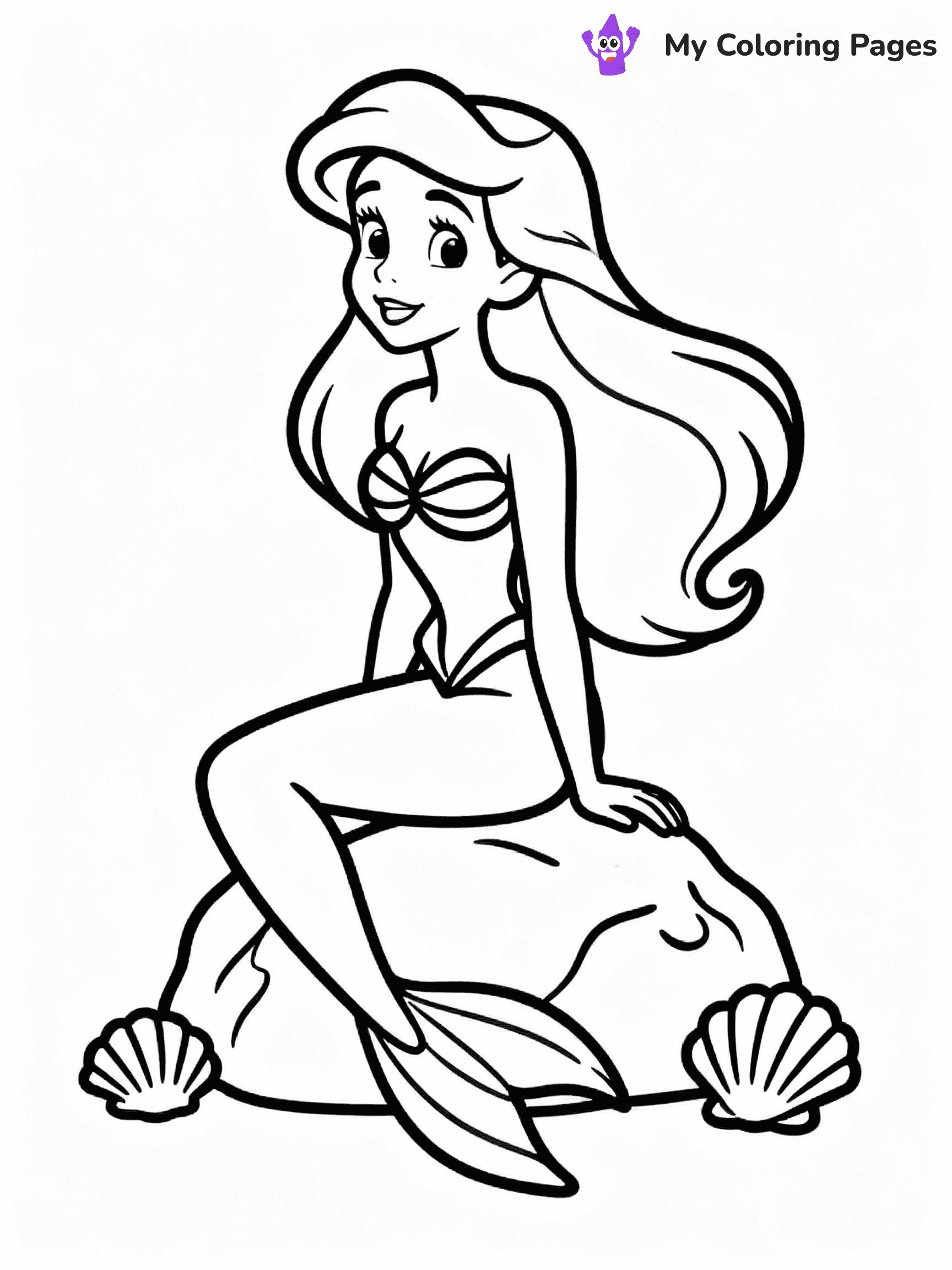 ⚠️ CRITICAL REQUIREMENT - ABSOLUTE BLACK AND WHITE ONLY ⚠️
This MUST be a BLACK AND WHITE line drawing ONLY. NO COLORS whatsoever.
- ONLY pure black lines (#000000) on pure white background (#FFFFFF)
- ABSOLUTELY NO colors, NO shading, NO gradients, NO grayscale
- If there are ANY colors in the output, the image is REJECTED
- This is a COLORING PAGE - meant to be COLORED IN by children
- The output must be UNCOLORED line art ready for coloring
⚠️ SUBJECT TO DRAW: Ariel from Disney Princess in Disney animation style, sitting on a rock, long hair flowing, seashells nearby
(REMEMBER: Output must be BLACK AND WHITE line art only, NOT colored!)
# COLORING PAGE: BLACK OUTLINES ONLY - WHITE BACKGROUND MANDATORY
Create a **coloring book page** using EXACTLY two values: black lines, white space.
## NON-NEGOTIABLE BINARY RULES
- **ONLY #000000 (black) and #FFFFFF (white)** - NO other values exist
- **EVERY PIXEL = BLACK OR WHITE** - no gray/shading/antialiasing
- **WHITE BACKGROUND MANDATORY** - entire canvas stays white
- **ALL SHAPES HOLLOW** - everything is empty outlines waiting to be colored
- **FORBIDDEN:** fills, shading, gradients, patterns, textures, colors
- **NO SOLID REGIONS** - if it's not a thin line, it's wrong
## Universal Line Standards
- Black outlines ONLY - thin, uniform weight
- Every shape completely empty inside
- Closed contours suitable for coloring
- Simple flat illustration - zero depth/3D/realism
- **Style:** Whimsical Doodle Art Alley - rounded, friendly outlines (unless specified)
## Everything = Outline Only
- Characters/animals: hollow shapes
- Objects/clothing: empty contours
- Backgrounds/scenery: line work only
- Natural elements: outlined forms
- Dark/night areas: don't exist (use outlined symbols)
- Textures/patterns: convert to simple lines
## The Test
Can a child color EVERY white space with crayons? If any area is pre-filled/shaded/gray or colored in, it FAILS. Every shape must be waiting to receive color.
**FINAL OUTPUT**: Binary coloring page. Black lines define shapes. White spaces ready for coloring. Nothing else exists. No exceptions. Print-ready.
⚠️ FINAL REMINDER: Draw the subject "Ariel from Disney Princess in Disney animation style, sitting on a rock, long hair flowing, seashells nearby" as BLACK AND WHITE line art. Zero colors in output.