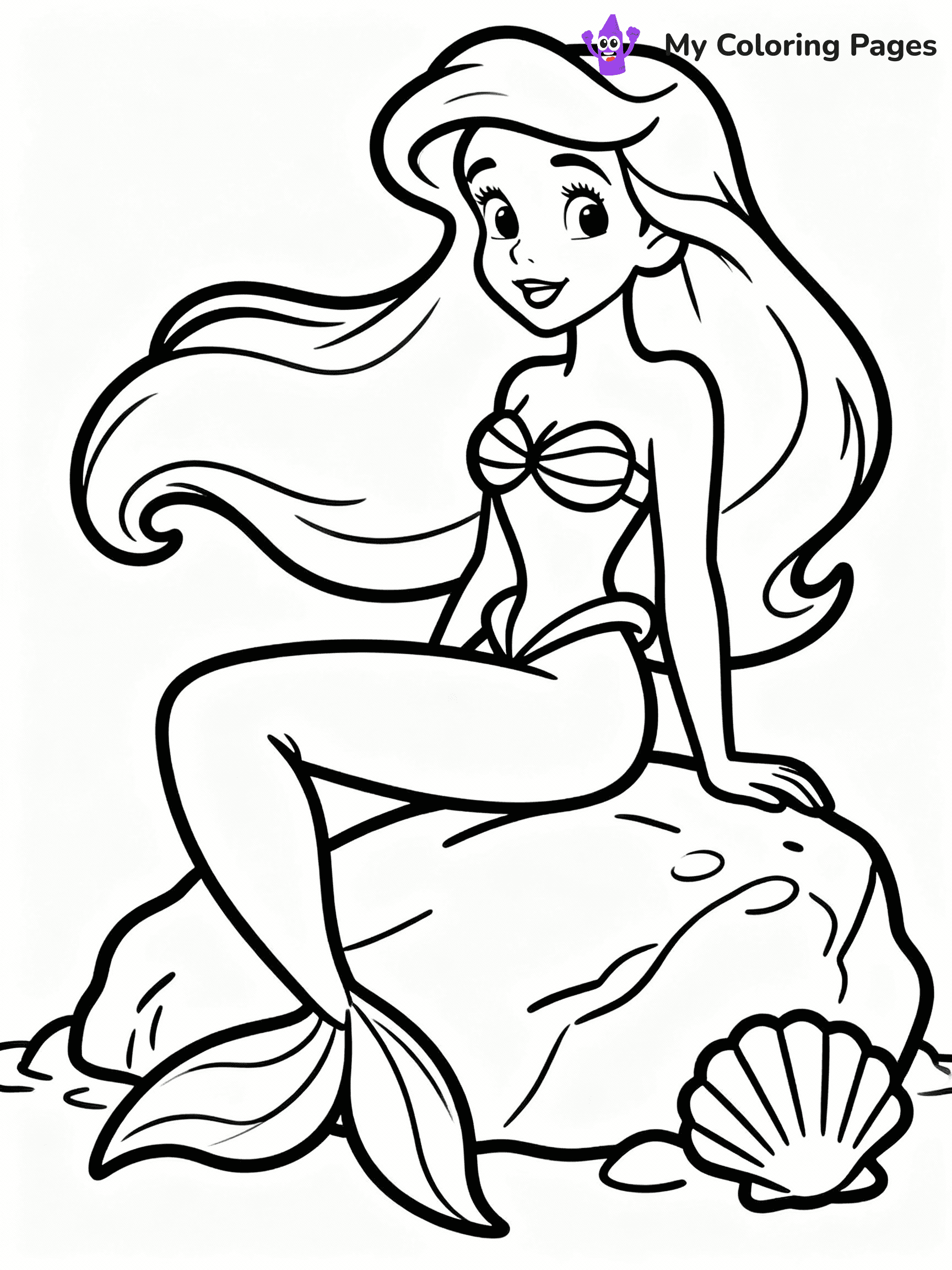 ⚠️ CRITICAL REQUIREMENT - ABSOLUTE BLACK AND WHITE ONLY ⚠️
This MUST be a BLACK AND WHITE line drawing ONLY. NO COLORS whatsoever.
- ONLY pure black lines (#000000) on pure white background (#FFFFFF)
- ABSOLUTELY NO colors, NO shading, NO gradients, NO grayscale
- If there are ANY colors in the output, the image is REJECTED
- This is a COLORING PAGE - meant to be COLORED IN by children
- The output must be UNCOLORED line art ready for coloring
⚠️ SUBJECT TO DRAW: Ariel from Disney Princess in Disney animation style, sitting on a rock, long hair flowing, seashells nearby
(REMEMBER: Output must be BLACK AND WHITE line art only, NOT colored!)
# COLORING PAGE: BLACK OUTLINES ONLY - WHITE BACKGROUND MANDATORY
Create a **coloring book page** using EXACTLY two values: black lines, white space.
## NON-NEGOTIABLE BINARY RULES
- **ONLY #000000 (black) and #FFFFFF (white)** - NO other values exist
- **EVERY PIXEL = BLACK OR WHITE** - no gray/shading/antialiasing
- **WHITE BACKGROUND MANDATORY** - entire canvas stays white
- **ALL SHAPES HOLLOW** - everything is empty outlines waiting to be colored
- **FORBIDDEN:** fills, shading, gradients, patterns, textures, colors
- **NO SOLID REGIONS** - if it's not a thin line, it's wrong
## Universal Line Standards
- Black outlines ONLY - thin, uniform weight
- Every shape completely empty inside
- Closed contours suitable for coloring
- Simple flat illustration - zero depth/3D/realism
- **Style:** Whimsical Doodle Art Alley - rounded, friendly outlines (unless specified)
## Everything = Outline Only
- Characters/animals: hollow shapes
- Objects/clothing: empty contours
- Backgrounds/scenery: line work only
- Natural elements: outlined forms
- Dark/night areas: don't exist (use outlined symbols)
- Textures/patterns: convert to simple lines
## The Test
Can a child color EVERY white space with crayons? If any area is pre-filled/shaded/gray or colored in, it FAILS. Every shape must be waiting to receive color.
**FINAL OUTPUT**: Binary coloring page. Black lines define shapes. White spaces ready for coloring. Nothing else exists. No exceptions. Print-ready.
⚠️ FINAL REMINDER: Draw the subject "Ariel from Disney Princess in Disney animation style, sitting on a rock, long hair flowing, seashells nearby" as BLACK AND WHITE line art. Zero colors in output.