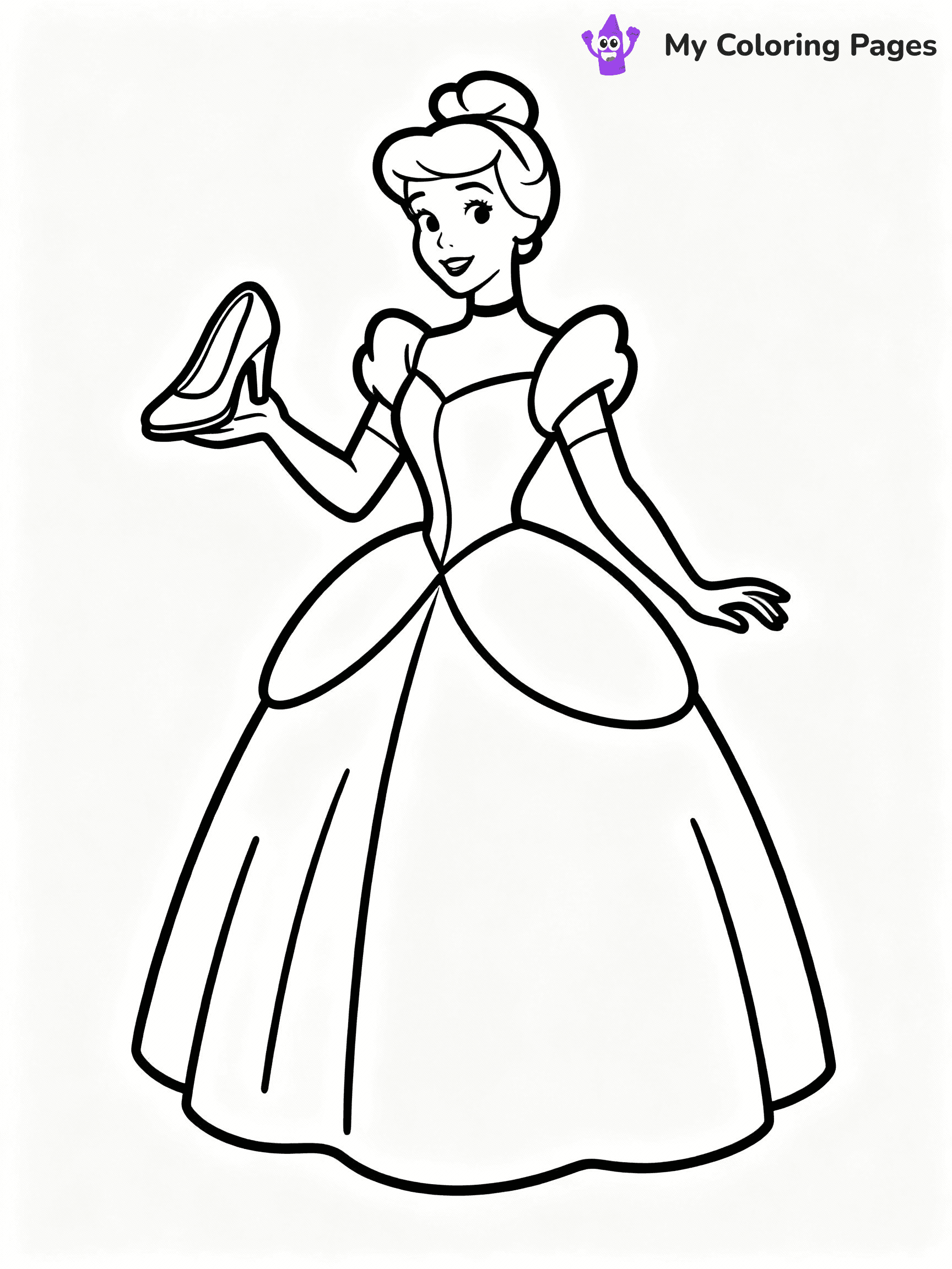 ⚠️ CRITICAL REQUIREMENT - ABSOLUTE BLACK AND WHITE ONLY ⚠️
This MUST be a BLACK AND WHITE line drawing ONLY. NO COLORS whatsoever.
- ONLY pure black lines (#000000) on pure white background (#FFFFFF)
- ABSOLUTELY NO colors, NO shading, NO gradients, NO grayscale
- If there are ANY colors in the output, the image is REJECTED
- This is a COLORING PAGE - meant to be COLORED IN by children
- The output must be UNCOLORED line art ready for coloring
⚠️ SUBJECT TO DRAW: Cinderella from Disney Princess in Disney animation style, wearing a ball gown, glass slipper in hand
(REMEMBER: Output must be BLACK AND WHITE line art only, NOT colored!)
# COLORING PAGE: BLACK OUTLINES ONLY - WHITE BACKGROUND MANDATORY
Create a **coloring book page** using EXACTLY two values: black lines, white space.
## NON-NEGOTIABLE BINARY RULES
- **ONLY #000000 (black) and #FFFFFF (white)** - NO other values exist
- **EVERY PIXEL = BLACK OR WHITE** - no gray/shading/antialiasing
- **WHITE BACKGROUND MANDATORY** - entire canvas stays white
- **ALL SHAPES HOLLOW** - everything is empty outlines waiting to be colored
- **FORBIDDEN:** fills, shading, gradients, patterns, textures, colors
- **NO SOLID REGIONS** - if it's not a thin line, it's wrong
## Universal Line Standards
- Black outlines ONLY - thin, uniform weight
- Every shape completely empty inside
- Closed contours suitable for coloring
- Simple flat illustration - zero depth/3D/realism
- **Style:** Whimsical Doodle Art Alley - rounded, friendly outlines (unless specified)
## Everything = Outline Only
- Characters/animals: hollow shapes
- Objects/clothing: empty contours
- Backgrounds/scenery: line work only
- Natural elements: outlined forms
- Dark/night areas: don't exist (use outlined symbols)
- Textures/patterns: convert to simple lines
## The Test
Can a child color EVERY white space with crayons? If any area is pre-filled/shaded/gray or colored in, it FAILS. Every shape must be waiting to receive color.
**FINAL OUTPUT**: Binary coloring page. Black lines define shapes. White spaces ready for coloring. Nothing else exists. No exceptions. Print-ready.
⚠️ FINAL REMINDER: Draw the subject "Cinderella from Disney Princess in Disney animation style, wearing a ball gown, glass slipper in hand" as BLACK AND WHITE line art. Zero colors in output.