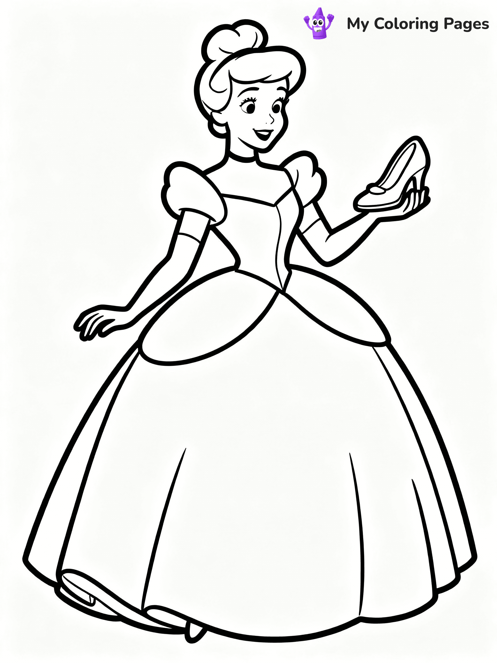 ⚠️ CRITICAL REQUIREMENT - ABSOLUTE BLACK AND WHITE ONLY ⚠️
This MUST be a BLACK AND WHITE line drawing ONLY. NO COLORS whatsoever.
- ONLY pure black lines (#000000) on pure white background (#FFFFFF)
- ABSOLUTELY NO colors, NO shading, NO gradients, NO grayscale
- If there are ANY colors in the output, the image is REJECTED
- This is a COLORING PAGE - meant to be COLORED IN by children
- The output must be UNCOLORED line art ready for coloring
⚠️ SUBJECT TO DRAW: Cinderella from Disney Princess in Disney animation style, wearing a ball gown, glass slipper in hand
(REMEMBER: Output must be BLACK AND WHITE line art only, NOT colored!)
# COLORING PAGE: BLACK OUTLINES ONLY - WHITE BACKGROUND MANDATORY
Create a **coloring book page** using EXACTLY two values: black lines, white space.
## NON-NEGOTIABLE BINARY RULES
- **ONLY #000000 (black) and #FFFFFF (white)** - NO other values exist
- **EVERY PIXEL = BLACK OR WHITE** - no gray/shading/antialiasing
- **WHITE BACKGROUND MANDATORY** - entire canvas stays white
- **ALL SHAPES HOLLOW** - everything is empty outlines waiting to be colored
- **FORBIDDEN:** fills, shading, gradients, patterns, textures, colors
- **NO SOLID REGIONS** - if it's not a thin line, it's wrong
## Universal Line Standards
- Black outlines ONLY - thin, uniform weight
- Every shape completely empty inside
- Closed contours suitable for coloring
- Simple flat illustration - zero depth/3D/realism
- **Style:** Whimsical Doodle Art Alley - rounded, friendly outlines (unless specified)
## Everything = Outline Only
- Characters/animals: hollow shapes
- Objects/clothing: empty contours
- Backgrounds/scenery: line work only
- Natural elements: outlined forms
- Dark/night areas: don't exist (use outlined symbols)
- Textures/patterns: convert to simple lines
## The Test
Can a child color EVERY white space with crayons? If any area is pre-filled/shaded/gray or colored in, it FAILS. Every shape must be waiting to receive color.
**FINAL OUTPUT**: Binary coloring page. Black lines define shapes. White spaces ready for coloring. Nothing else exists. No exceptions. Print-ready.
⚠️ FINAL REMINDER: Draw the subject "Cinderella from Disney Princess in Disney animation style, wearing a ball gown, glass slipper in hand" as BLACK AND WHITE line art. Zero colors in output.