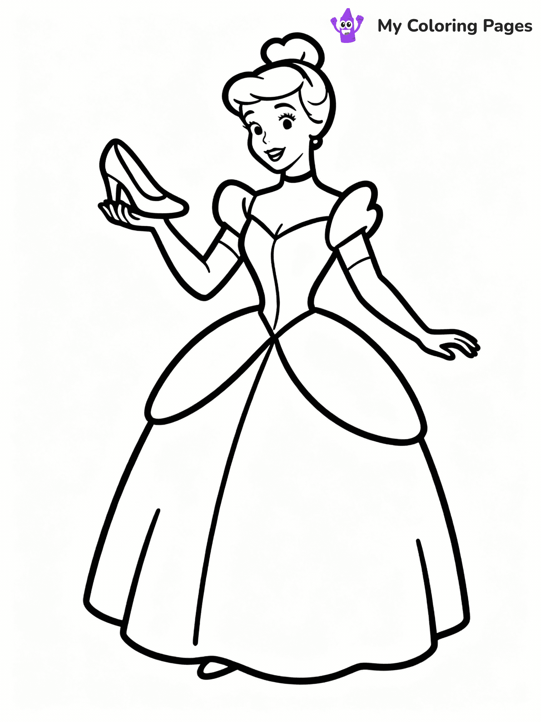 ⚠️ CRITICAL REQUIREMENT - ABSOLUTE BLACK AND WHITE ONLY ⚠️
This MUST be a BLACK AND WHITE line drawing ONLY. NO COLORS whatsoever.
- ONLY pure black lines (#000000) on pure white background (#FFFFFF)
- ABSOLUTELY NO colors, NO shading, NO gradients, NO grayscale
- If there are ANY colors in the output, the image is REJECTED
- This is a COLORING PAGE - meant to be COLORED IN by children
- The output must be UNCOLORED line art ready for coloring
⚠️ SUBJECT TO DRAW: Cinderella from Disney Princess in Disney animation style, wearing a ball gown, glass slipper in hand
(REMEMBER: Output must be BLACK AND WHITE line art only, NOT colored!)
# COLORING PAGE: BLACK OUTLINES ONLY - WHITE BACKGROUND MANDATORY
Create a **coloring book page** using EXACTLY two values: black lines, white space.
## NON-NEGOTIABLE BINARY RULES
- **ONLY #000000 (black) and #FFFFFF (white)** - NO other values exist
- **EVERY PIXEL = BLACK OR WHITE** - no gray/shading/antialiasing
- **WHITE BACKGROUND MANDATORY** - entire canvas stays white
- **ALL SHAPES HOLLOW** - everything is empty outlines waiting to be colored
- **FORBIDDEN:** fills, shading, gradients, patterns, textures, colors
- **NO SOLID REGIONS** - if it's not a thin line, it's wrong
## Universal Line Standards
- Black outlines ONLY - thin, uniform weight
- Every shape completely empty inside
- Closed contours suitable for coloring
- Simple flat illustration - zero depth/3D/realism
- **Style:** Whimsical Doodle Art Alley - rounded, friendly outlines (unless specified)
## Everything = Outline Only
- Characters/animals: hollow shapes
- Objects/clothing: empty contours
- Backgrounds/scenery: line work only
- Natural elements: outlined forms
- Dark/night areas: don't exist (use outlined symbols)
- Textures/patterns: convert to simple lines
## The Test
Can a child color EVERY white space with crayons? If any area is pre-filled/shaded/gray or colored in, it FAILS. Every shape must be waiting to receive color.
**FINAL OUTPUT**: Binary coloring page. Black lines define shapes. White spaces ready for coloring. Nothing else exists. No exceptions. Print-ready.
⚠️ FINAL REMINDER: Draw the subject "Cinderella from Disney Princess in Disney animation style, wearing a ball gown, glass slipper in hand" as BLACK AND WHITE line art. Zero colors in output.