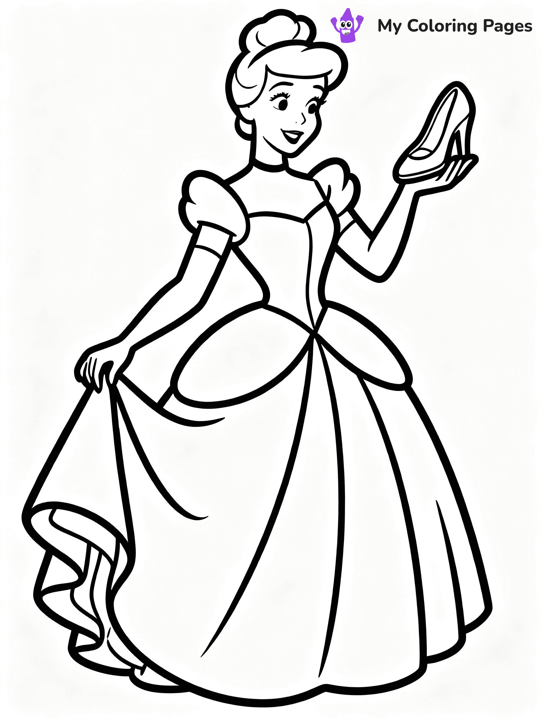 ⚠️ CRITICAL REQUIREMENT - ABSOLUTE BLACK AND WHITE ONLY ⚠️
This MUST be a BLACK AND WHITE line drawing ONLY. NO COLORS whatsoever.
- ONLY pure black lines (#000000) on pure white background (#FFFFFF)
- ABSOLUTELY NO colors, NO shading, NO gradients, NO grayscale
- If there are ANY colors in the output, the image is REJECTED
- This is a COLORING PAGE - meant to be COLORED IN by children
- The output must be UNCOLORED line art ready for coloring
⚠️ SUBJECT TO DRAW: Cinderella from Disney Princess in Disney animation style, wearing a ball gown, glass slipper in hand
(REMEMBER: Output must be BLACK AND WHITE line art only, NOT colored!)
# COLORING PAGE: BLACK OUTLINES ONLY - WHITE BACKGROUND MANDATORY
Create a **coloring book page** using EXACTLY two values: black lines, white space.
## NON-NEGOTIABLE BINARY RULES
- **ONLY #000000 (black) and #FFFFFF (white)** - NO other values exist
- **EVERY PIXEL = BLACK OR WHITE** - no gray/shading/antialiasing
- **WHITE BACKGROUND MANDATORY** - entire canvas stays white
- **ALL SHAPES HOLLOW** - everything is empty outlines waiting to be colored
- **FORBIDDEN:** fills, shading, gradients, patterns, textures, colors
- **NO SOLID REGIONS** - if it's not a thin line, it's wrong
## Universal Line Standards
- Black outlines ONLY - thin, uniform weight
- Every shape completely empty inside
- Closed contours suitable for coloring
- Simple flat illustration - zero depth/3D/realism
- **Style:** Whimsical Doodle Art Alley - rounded, friendly outlines (unless specified)
## Everything = Outline Only
- Characters/animals: hollow shapes
- Objects/clothing: empty contours
- Backgrounds/scenery: line work only
- Natural elements: outlined forms
- Dark/night areas: don't exist (use outlined symbols)
- Textures/patterns: convert to simple lines
## The Test
Can a child color EVERY white space with crayons? If any area is pre-filled/shaded/gray or colored in, it FAILS. Every shape must be waiting to receive color.
**FINAL OUTPUT**: Binary coloring page. Black lines define shapes. White spaces ready for coloring. Nothing else exists. No exceptions. Print-ready.
⚠️ FINAL REMINDER: Draw the subject "Cinderella from Disney Princess in Disney animation style, wearing a ball gown, glass slipper in hand" as BLACK AND WHITE line art. Zero colors in output.