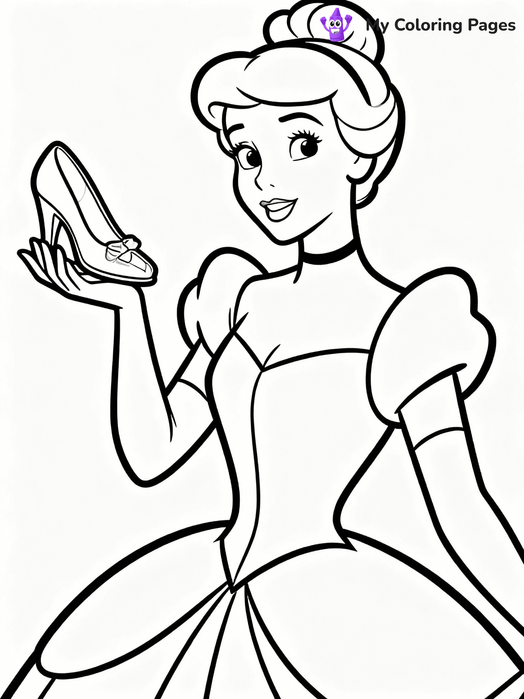 ⚠️ CRITICAL REQUIREMENT - ABSOLUTE BLACK AND WHITE ONLY ⚠️
This MUST be a BLACK AND WHITE line drawing ONLY. NO COLORS whatsoever.
- ONLY pure black lines (#000000) on pure white background (#FFFFFF)
- ABSOLUTELY NO colors, NO shading, NO gradients, NO grayscale
- If there are ANY colors in the output, the image is REJECTED
- This is a COLORING PAGE - meant to be COLORED IN by children
- The output must be UNCOLORED line art ready for coloring
⚠️ SUBJECT TO DRAW: Cinderella from Disney Princess in Disney animation style, wearing a ball gown, glass slipper in hand
(REMEMBER: Output must be BLACK AND WHITE line art only, NOT colored!)
# COLORING PAGE: BLACK OUTLINES ONLY - WHITE BACKGROUND MANDATORY
Create a **coloring book page** using EXACTLY two values: black lines, white space.
## NON-NEGOTIABLE BINARY RULES
- **ONLY #000000 (black) and #FFFFFF (white)** - NO other values exist
- **EVERY PIXEL = BLACK OR WHITE** - no gray/shading/antialiasing
- **WHITE BACKGROUND MANDATORY** - entire canvas stays white
- **ALL SHAPES HOLLOW** - everything is empty outlines waiting to be colored
- **FORBIDDEN:** fills, shading, gradients, patterns, textures, colors
- **NO SOLID REGIONS** - if it's not a thin line, it's wrong
## Universal Line Standards
- Black outlines ONLY - thin, uniform weight
- Every shape completely empty inside
- Closed contours suitable for coloring
- Simple flat illustration - zero depth/3D/realism
- **Style:** Whimsical Doodle Art Alley - rounded, friendly outlines (unless specified)
## Everything = Outline Only
- Characters/animals: hollow shapes
- Objects/clothing: empty contours
- Backgrounds/scenery: line work only
- Natural elements: outlined forms
- Dark/night areas: don't exist (use outlined symbols)
- Textures/patterns: convert to simple lines
## The Test
Can a child color EVERY white space with crayons? If any area is pre-filled/shaded/gray or colored in, it FAILS. Every shape must be waiting to receive color.
**FINAL OUTPUT**: Binary coloring page. Black lines define shapes. White spaces ready for coloring. Nothing else exists. No exceptions. Print-ready.
⚠️ FINAL REMINDER: Draw the subject "Cinderella from Disney Princess in Disney animation style, wearing a ball gown, glass slipper in hand" as BLACK AND WHITE line art. Zero colors in output.