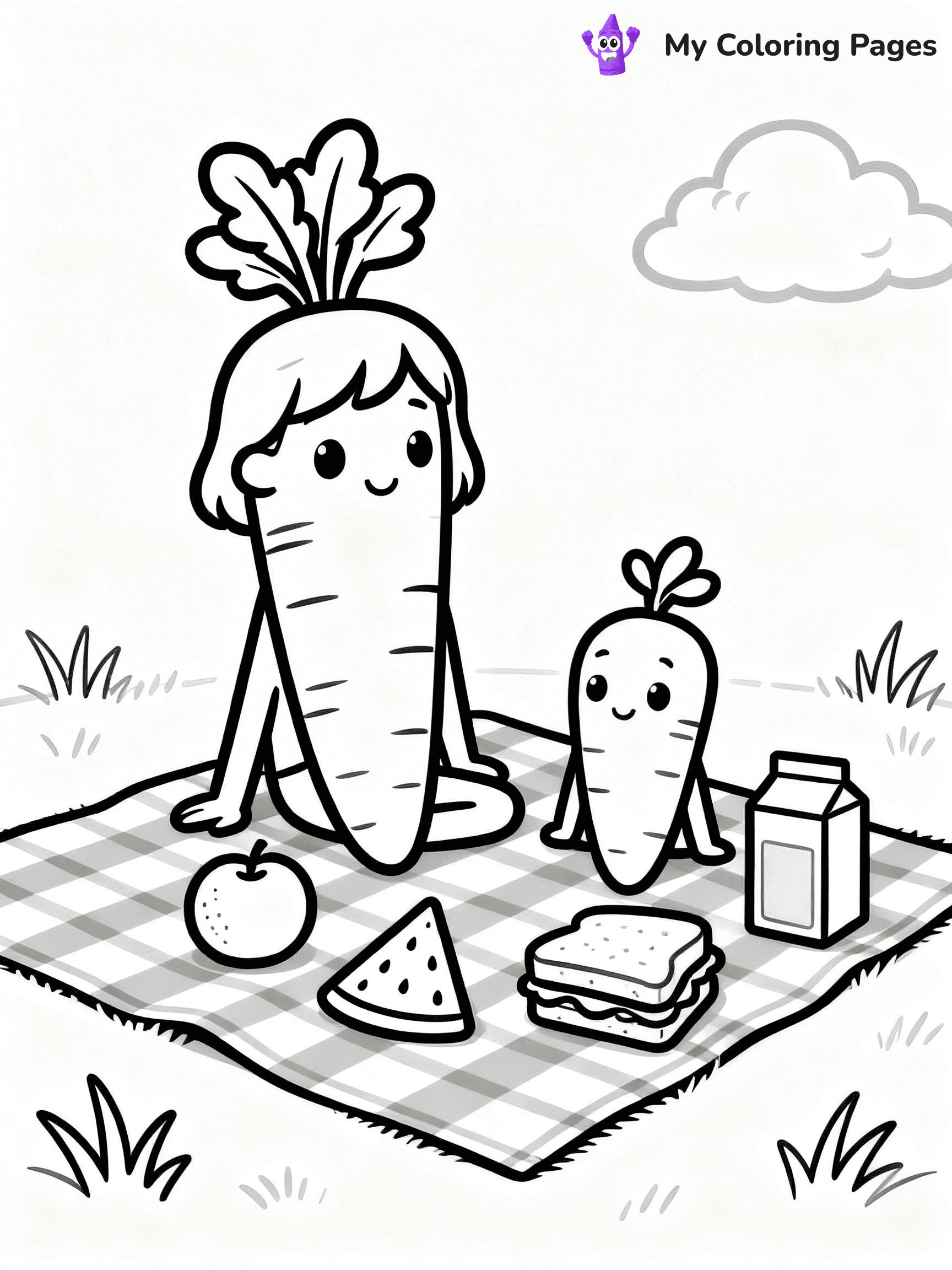 Carrot Coloring Pages - 42