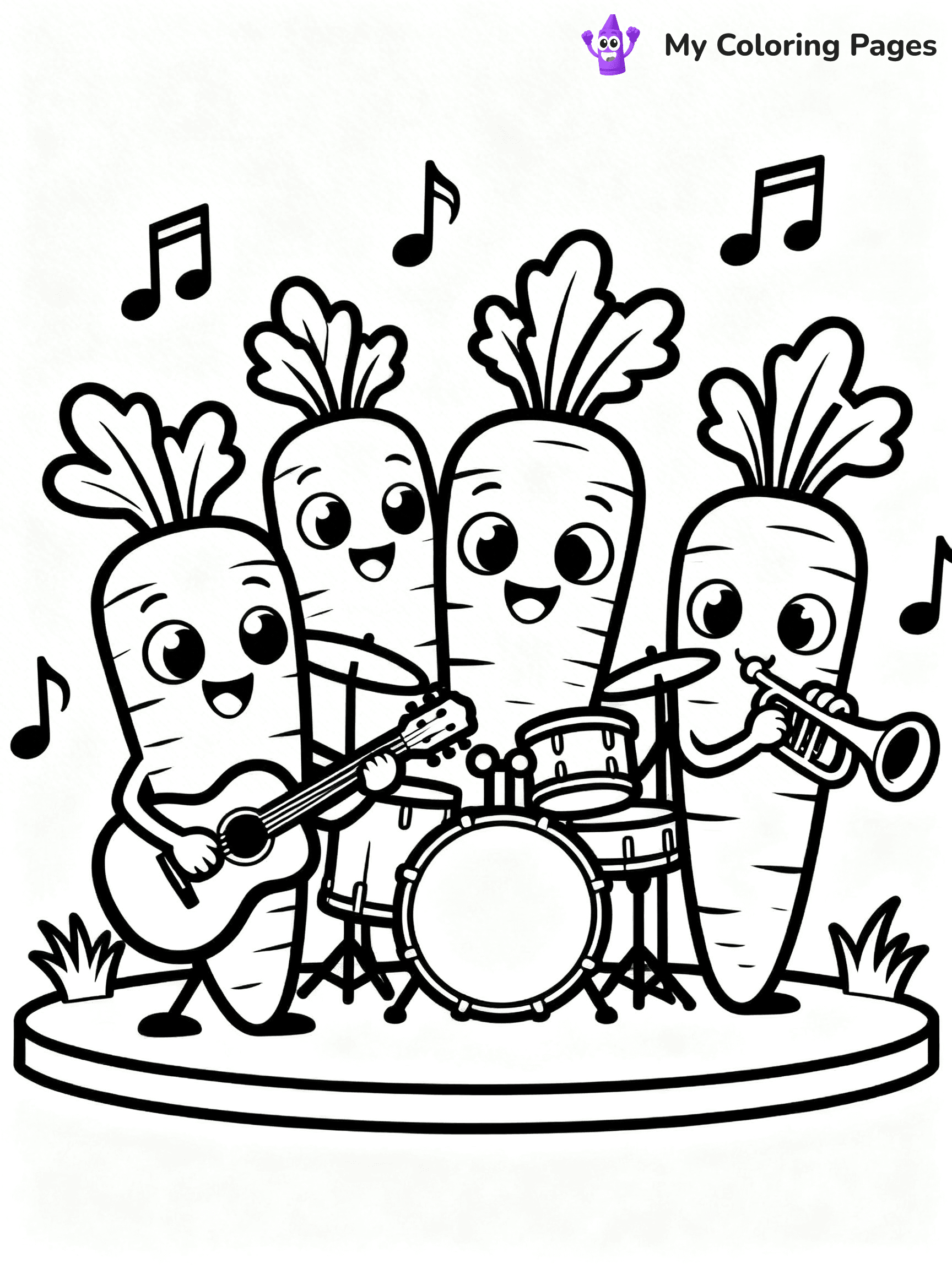 Carrot Coloring Pages - 26