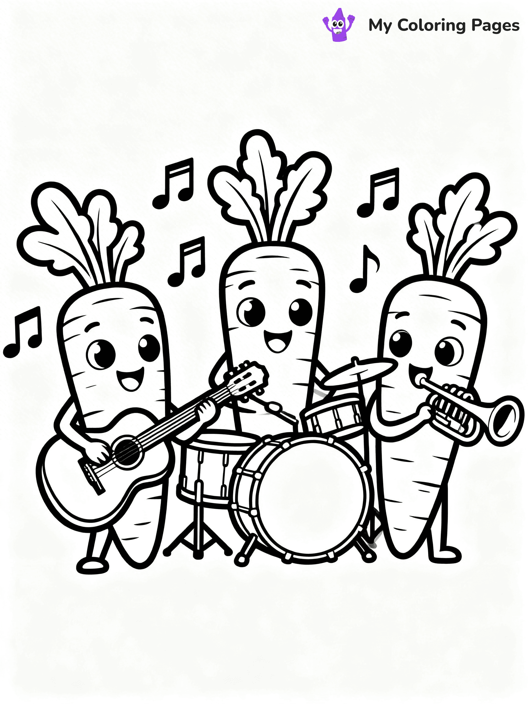 Carrot Coloring Pages - 24