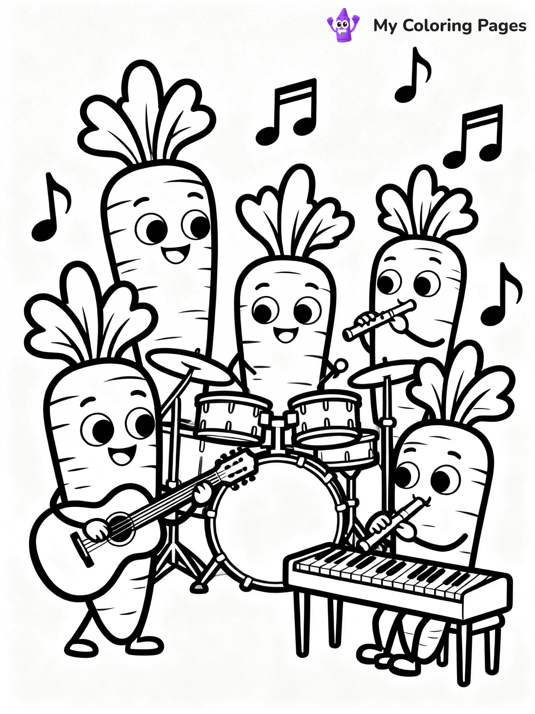 Carrot Coloring Pages - 21