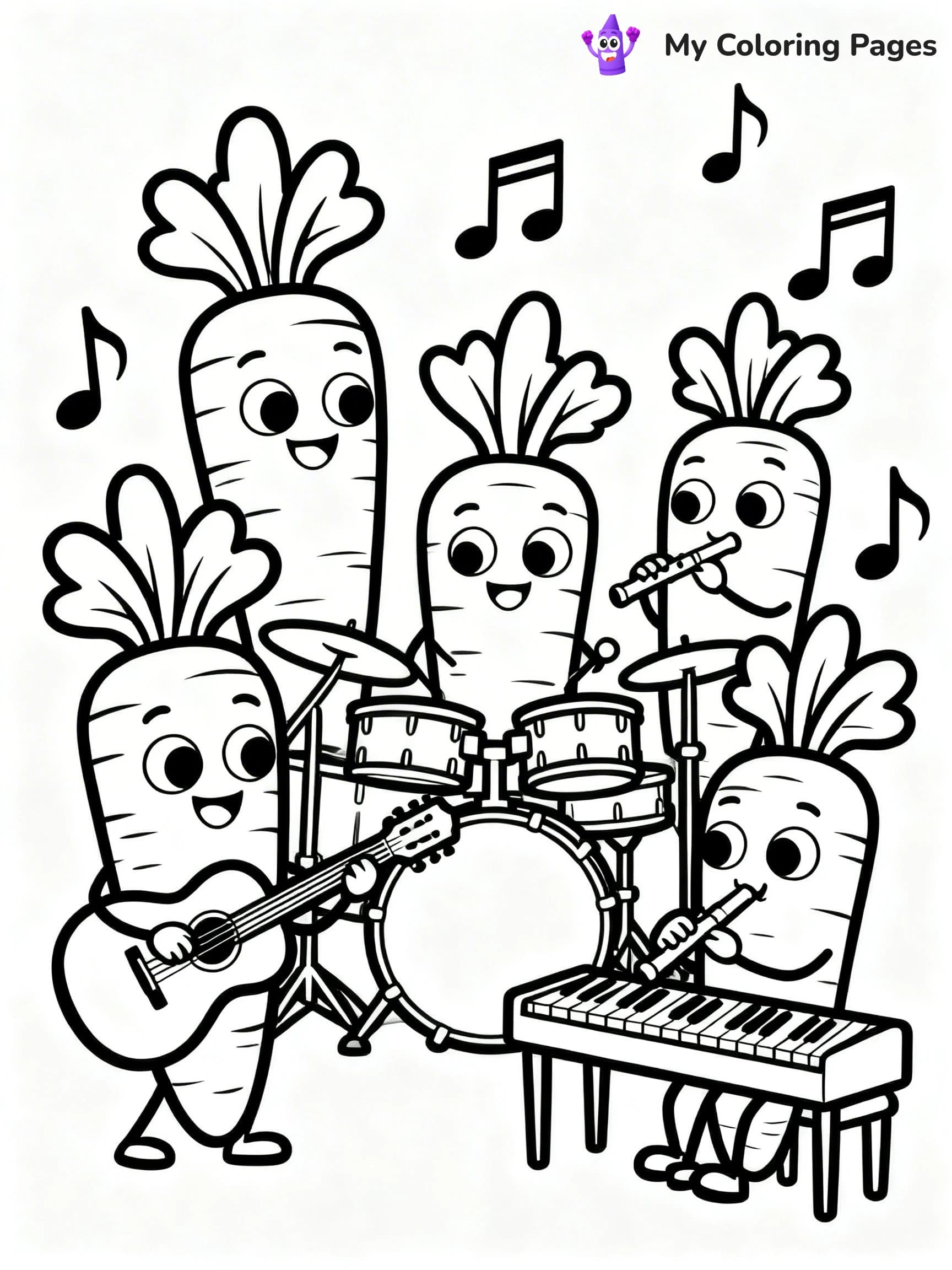 Carrot Coloring Pages - 21
