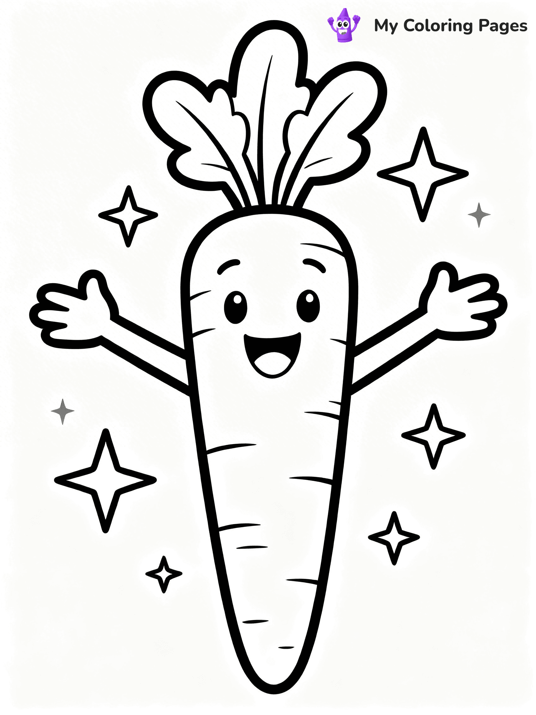 Carrot Coloring Pages - 11