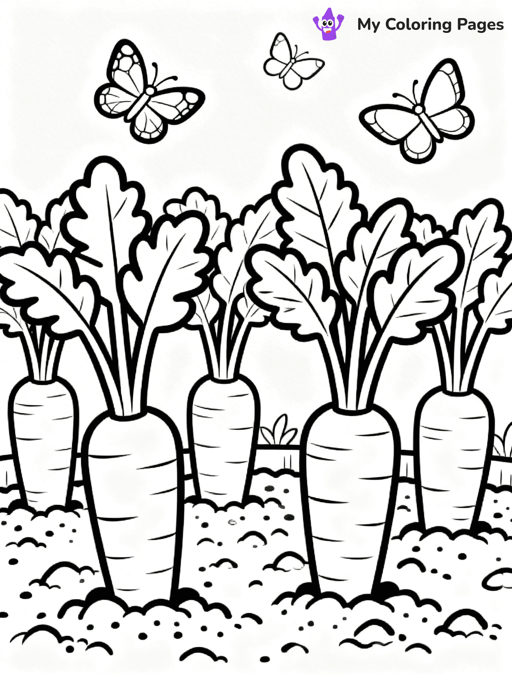 Carrot Coloring Pages - 2