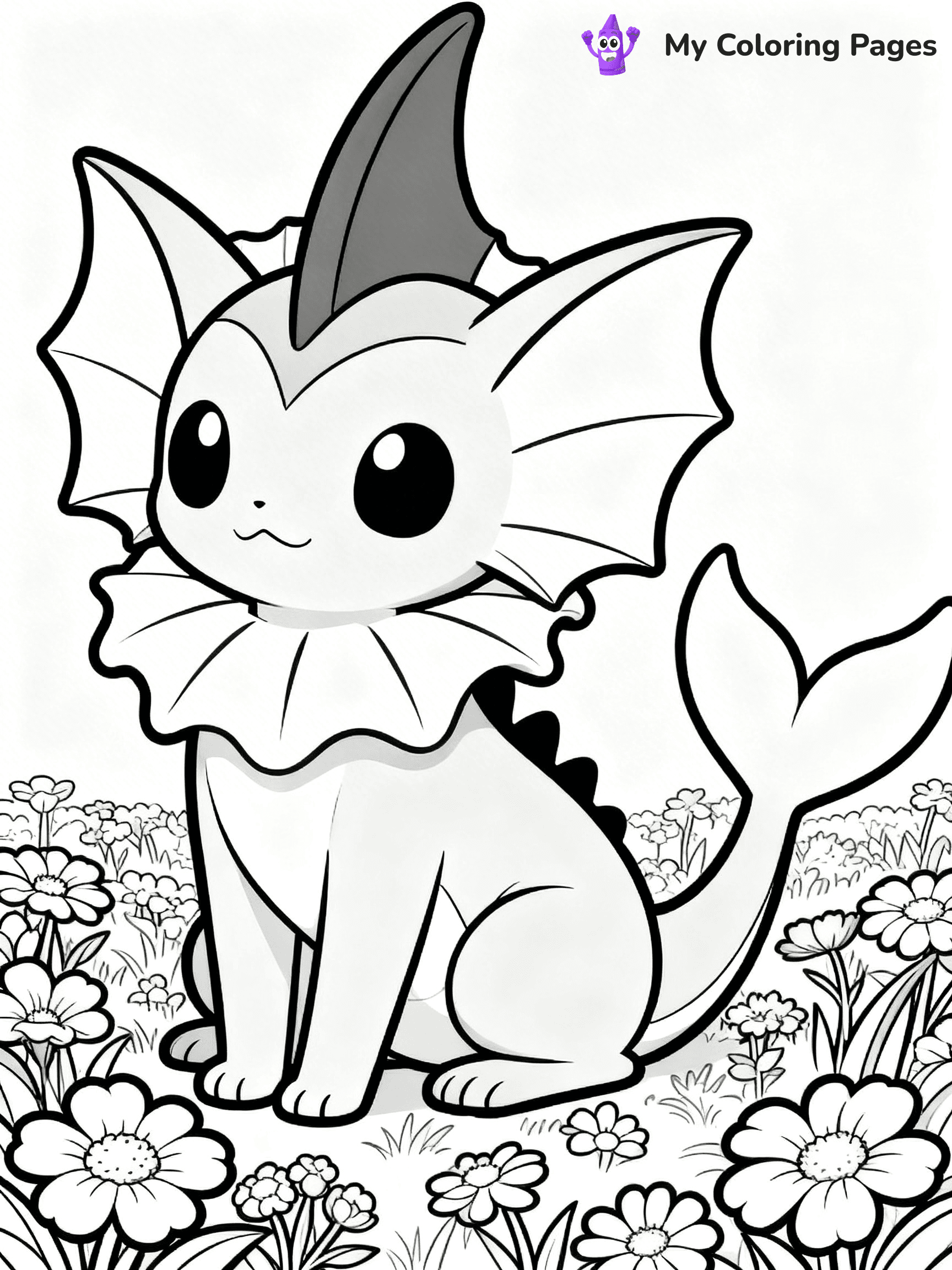 Vaporeon Coloring Pages - 16