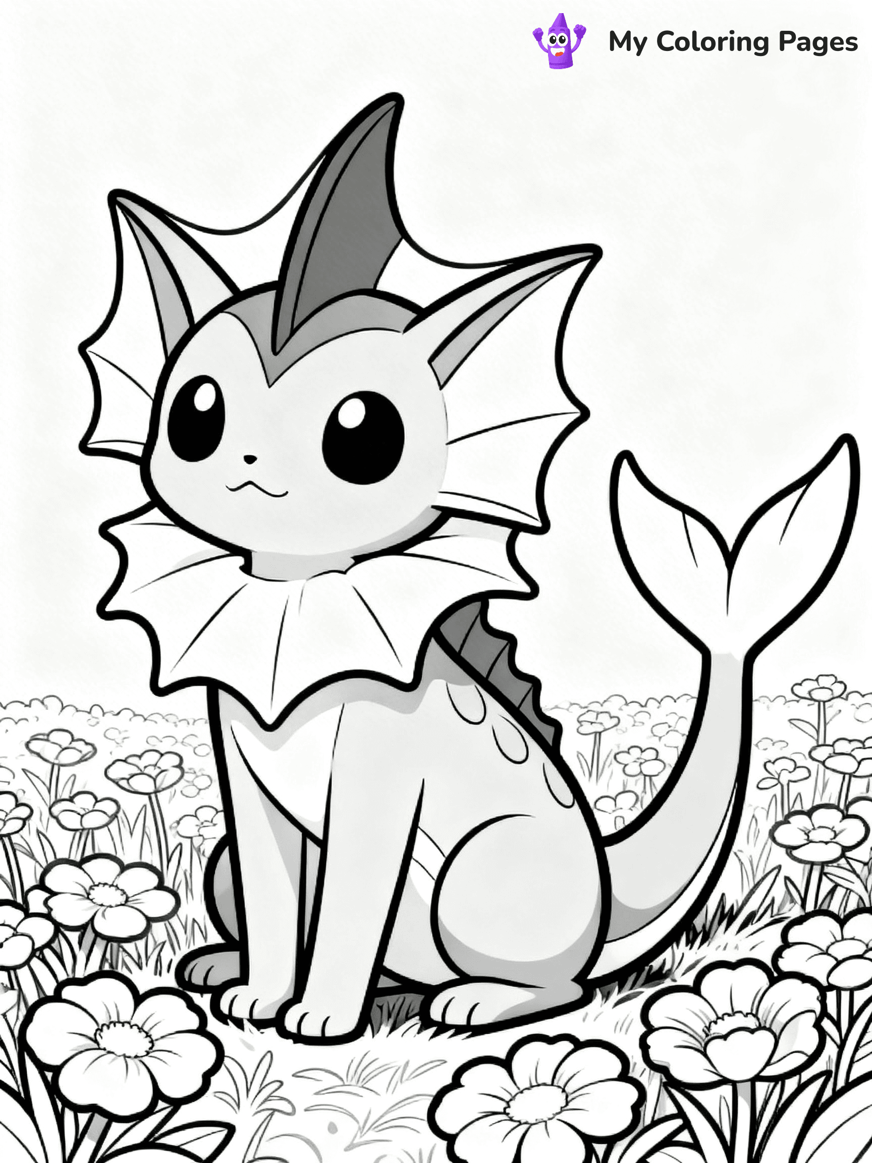 Vaporeon Coloring Pages - 12