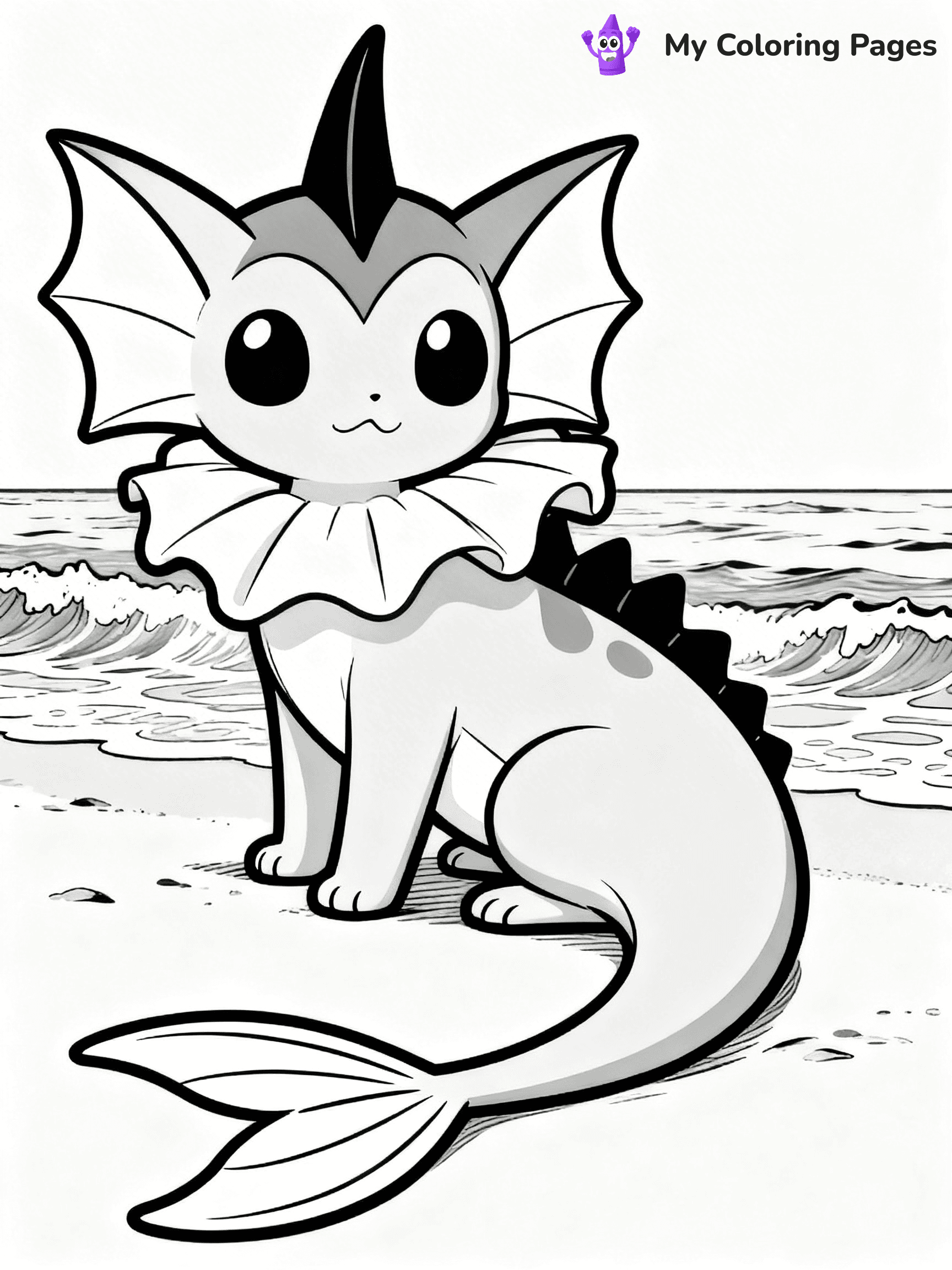 Vaporeon Coloring Pages - 11