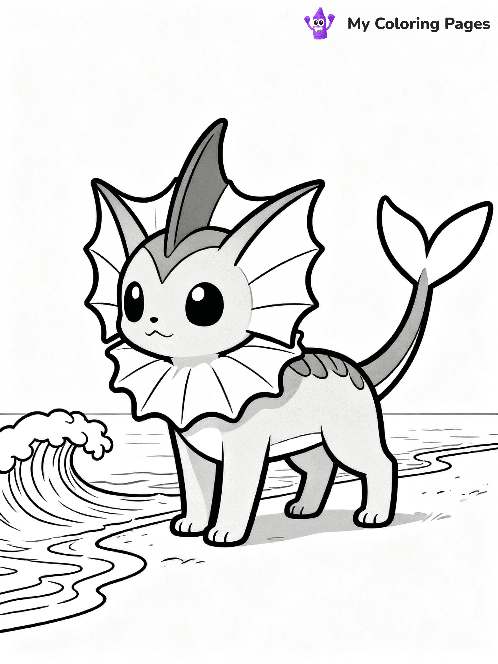Vaporeon Coloring Pages - 9
