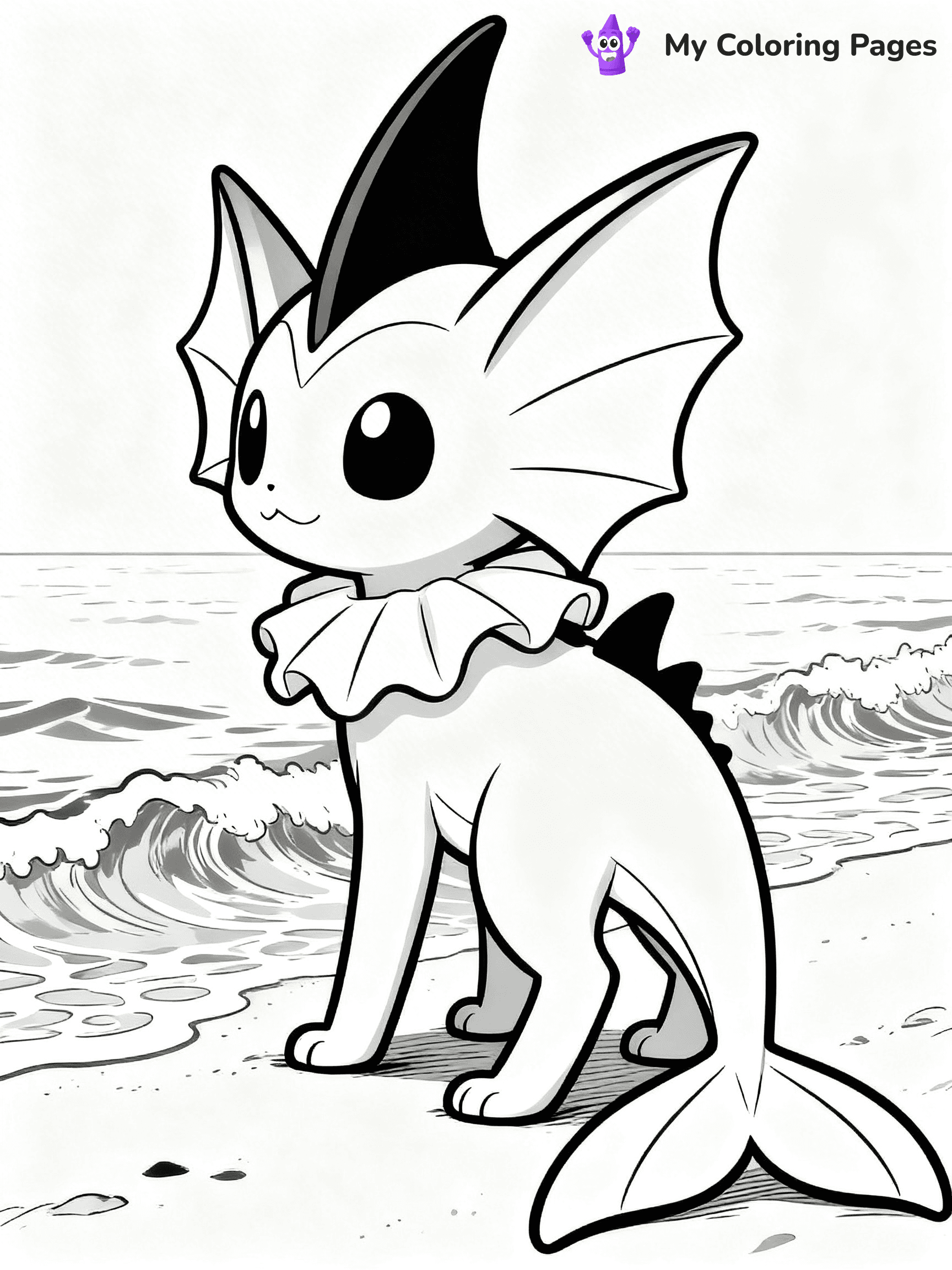 Vaporeon Coloring Pages - 8