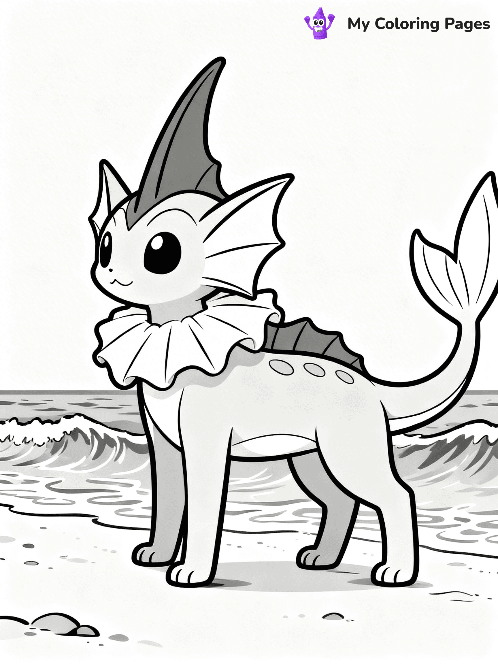 Vaporeon Coloring Pages - 7