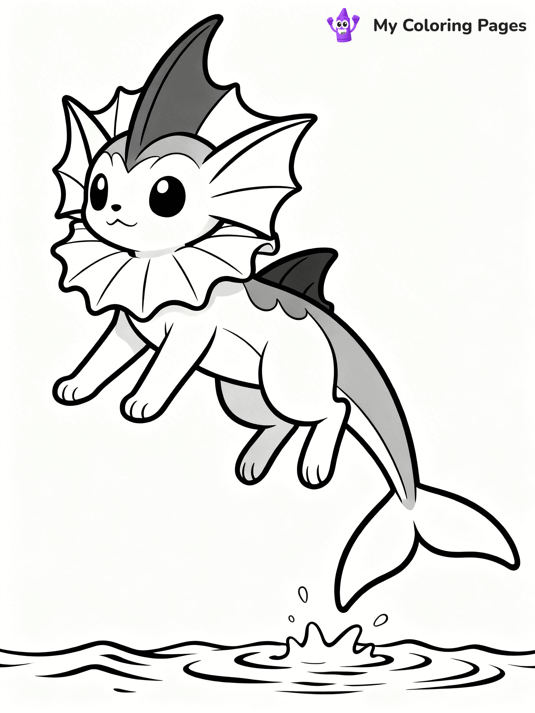 Vaporeon Coloring Pages - 6