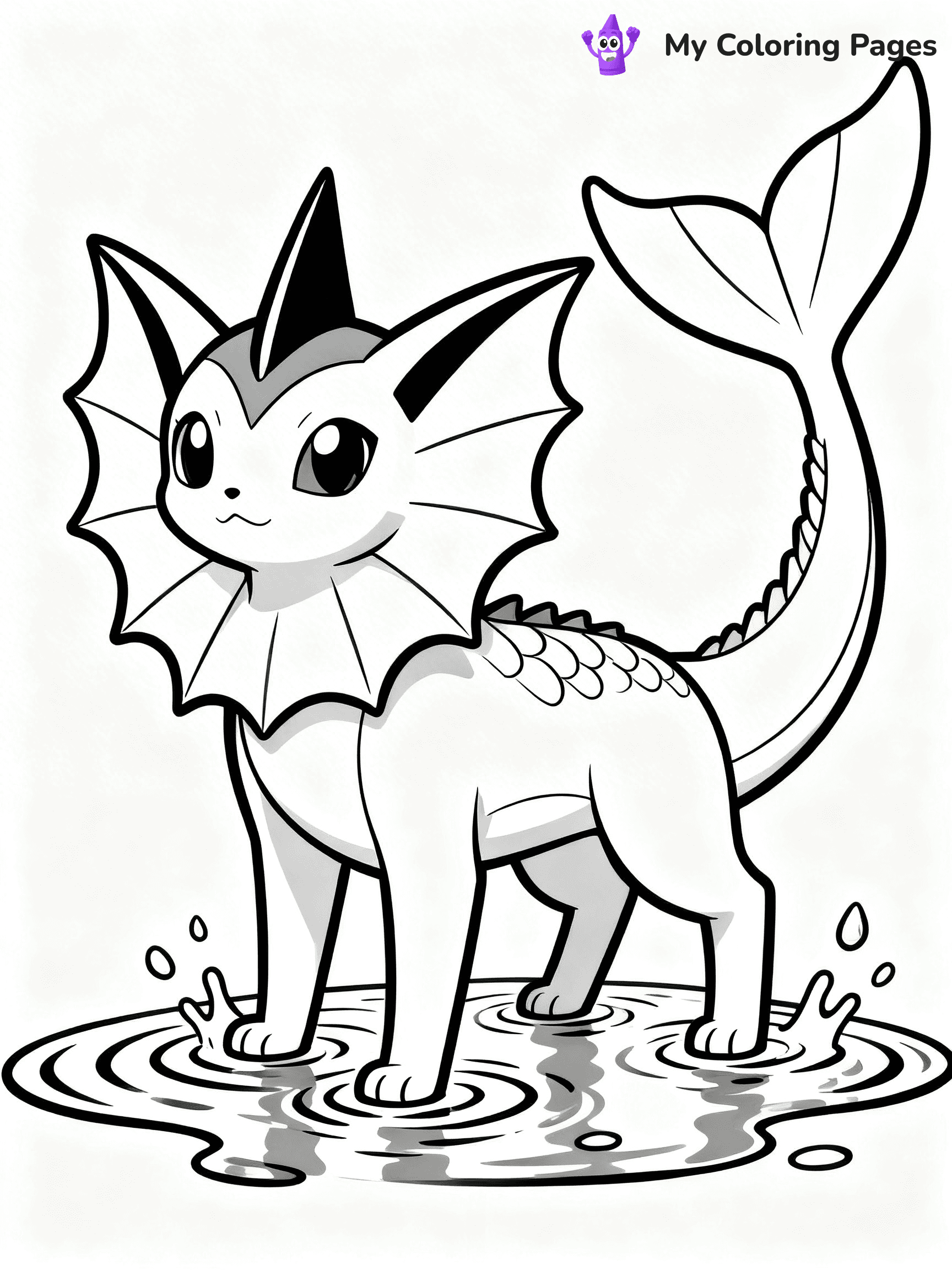Vaporeon Coloring Pages - 5