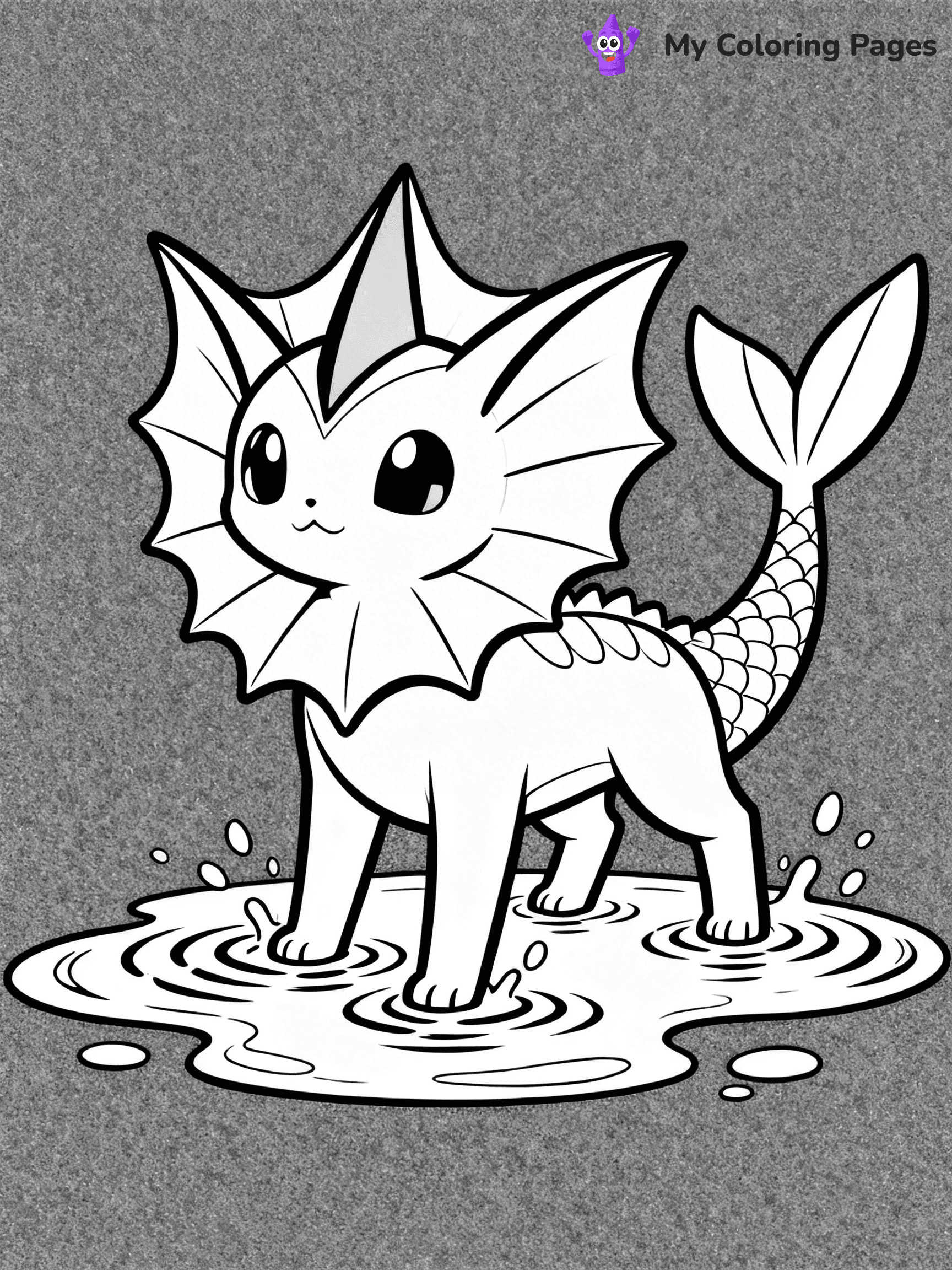 Vaporeon Coloring Pages - 3