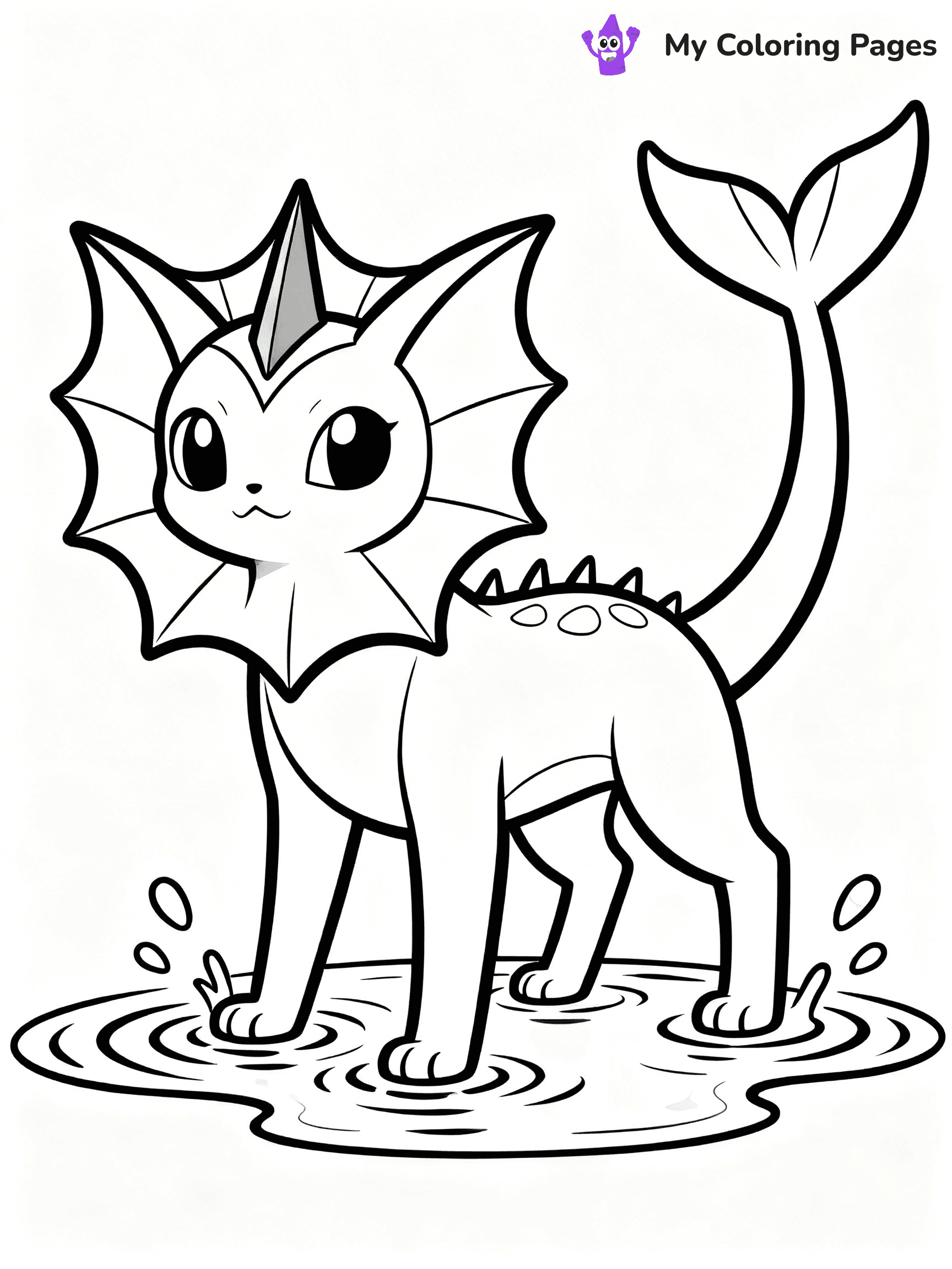 Vaporeon Coloring Pages - 2