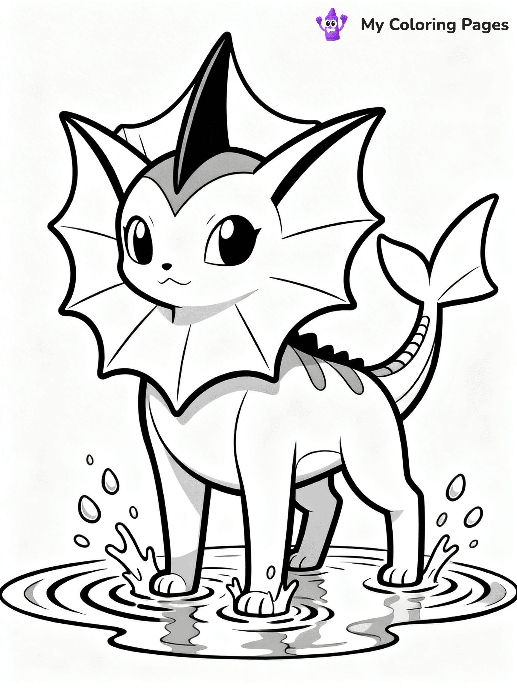 Vaporeon Coloring Pages - 1