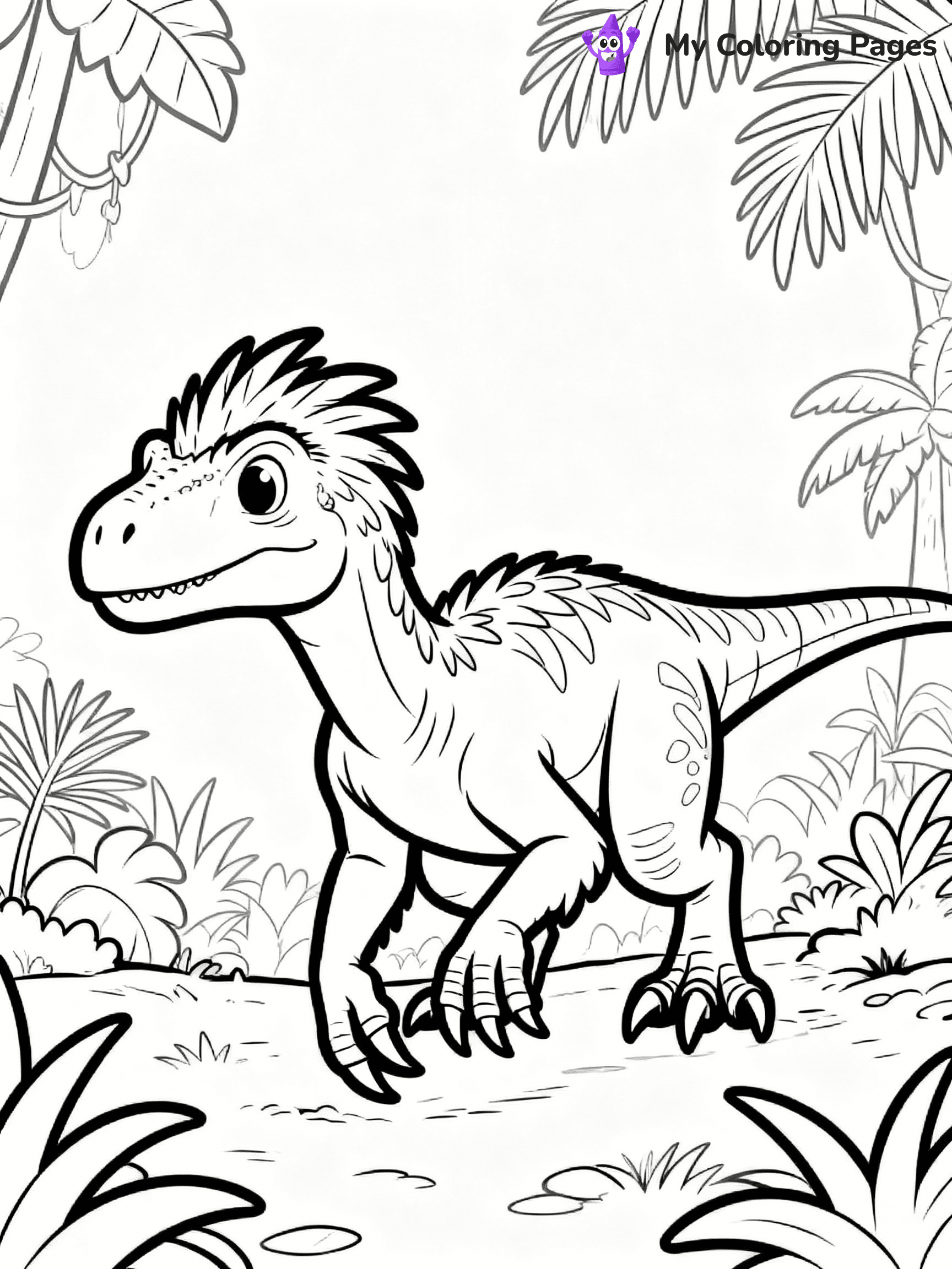 Velociraptor Coloring Pages - 32
