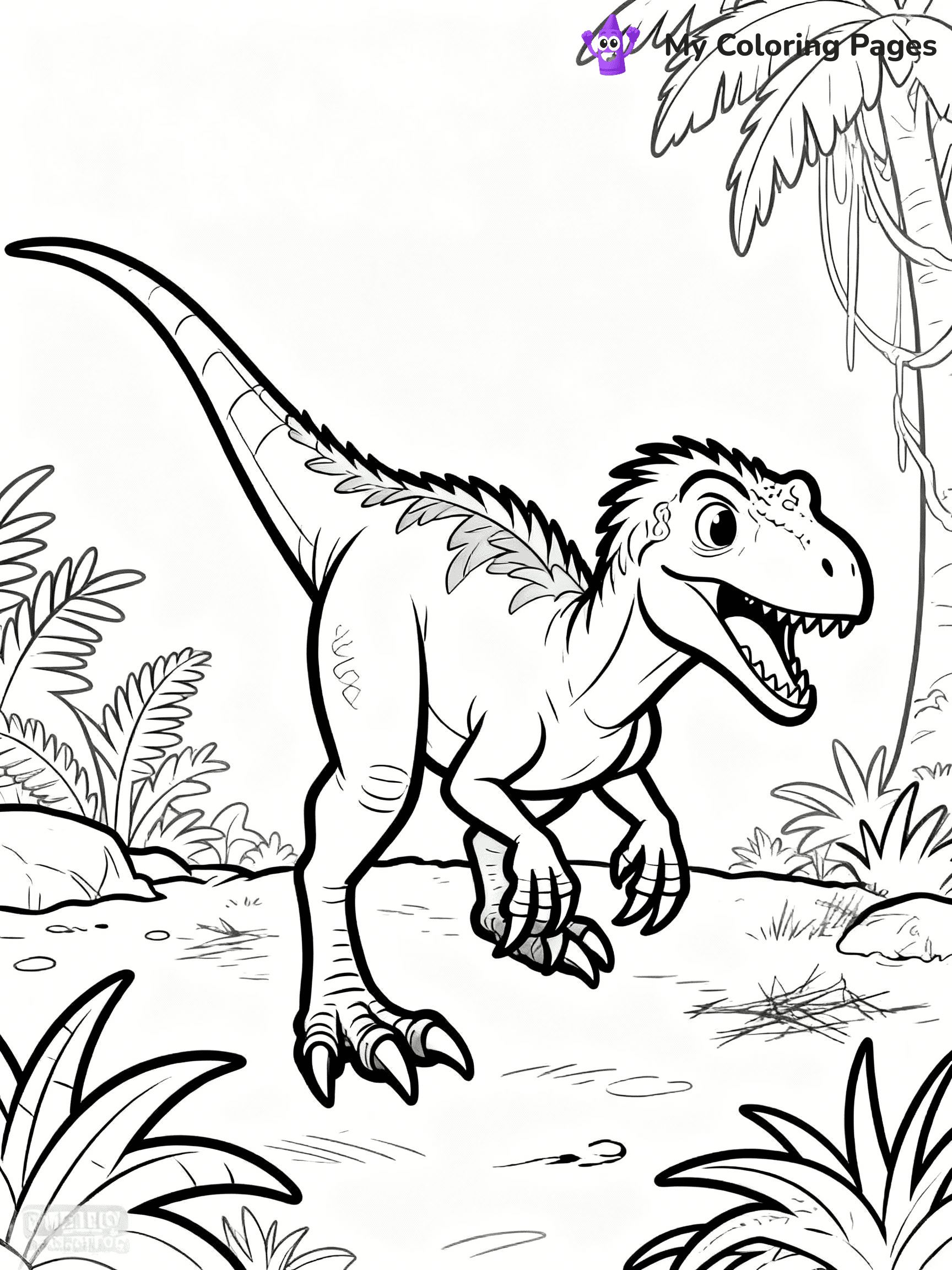 Velociraptor Coloring Pages - 25