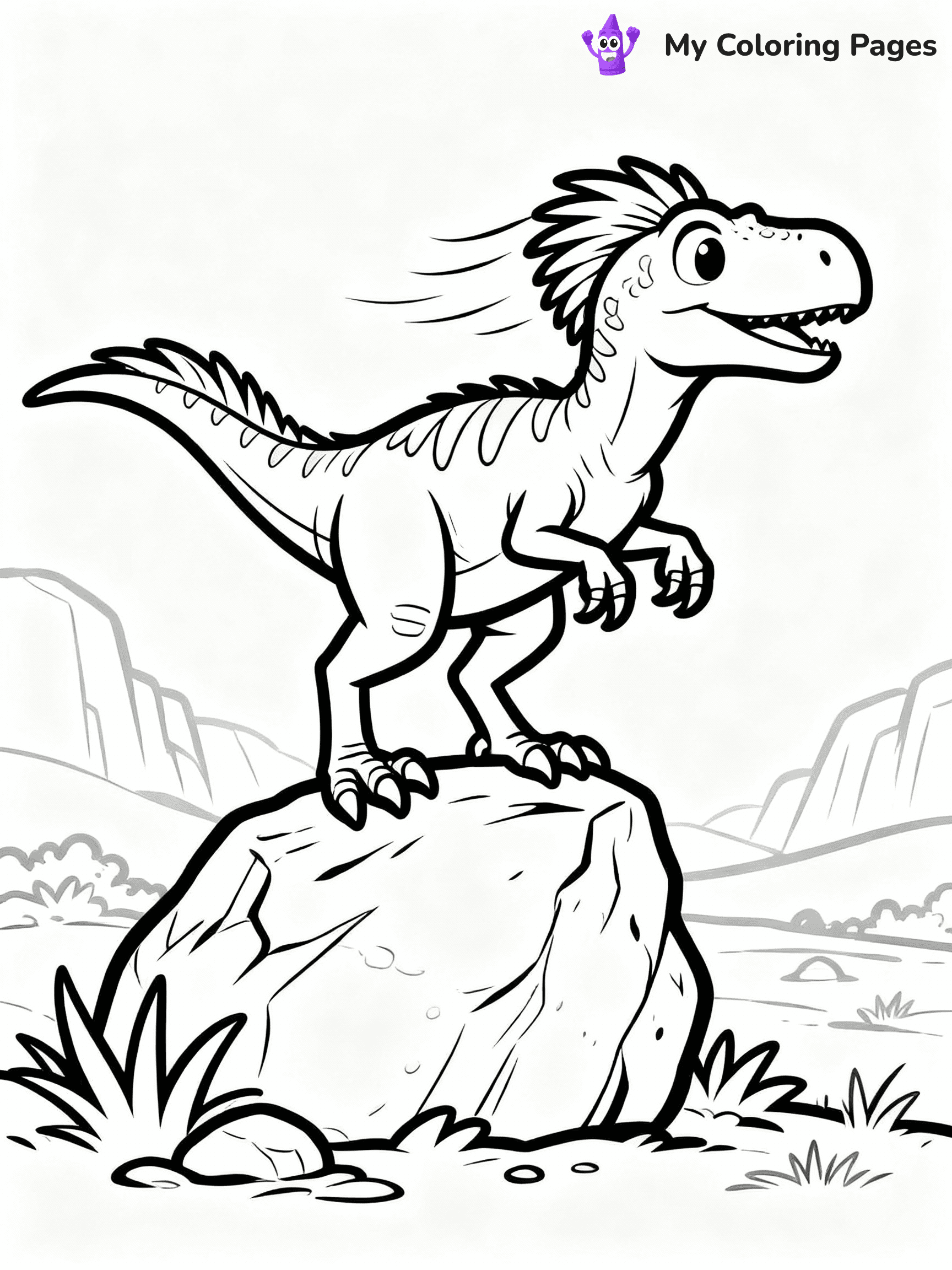 Velociraptor Coloring Pages - 12