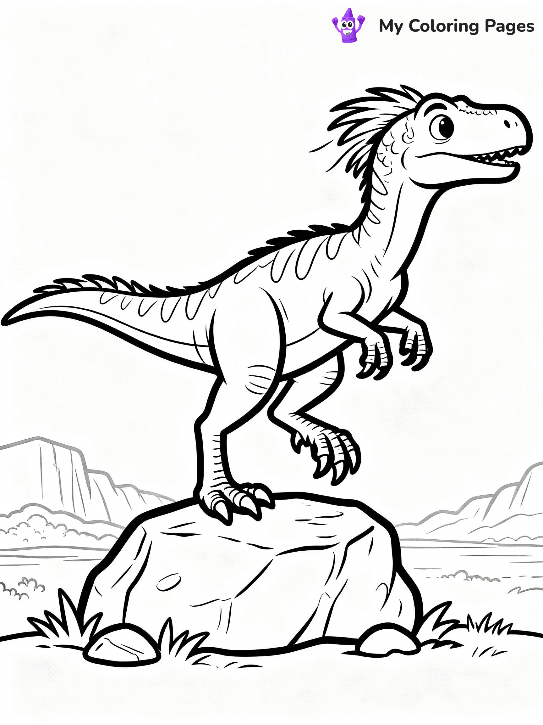 Velociraptor Coloring Pages - 11