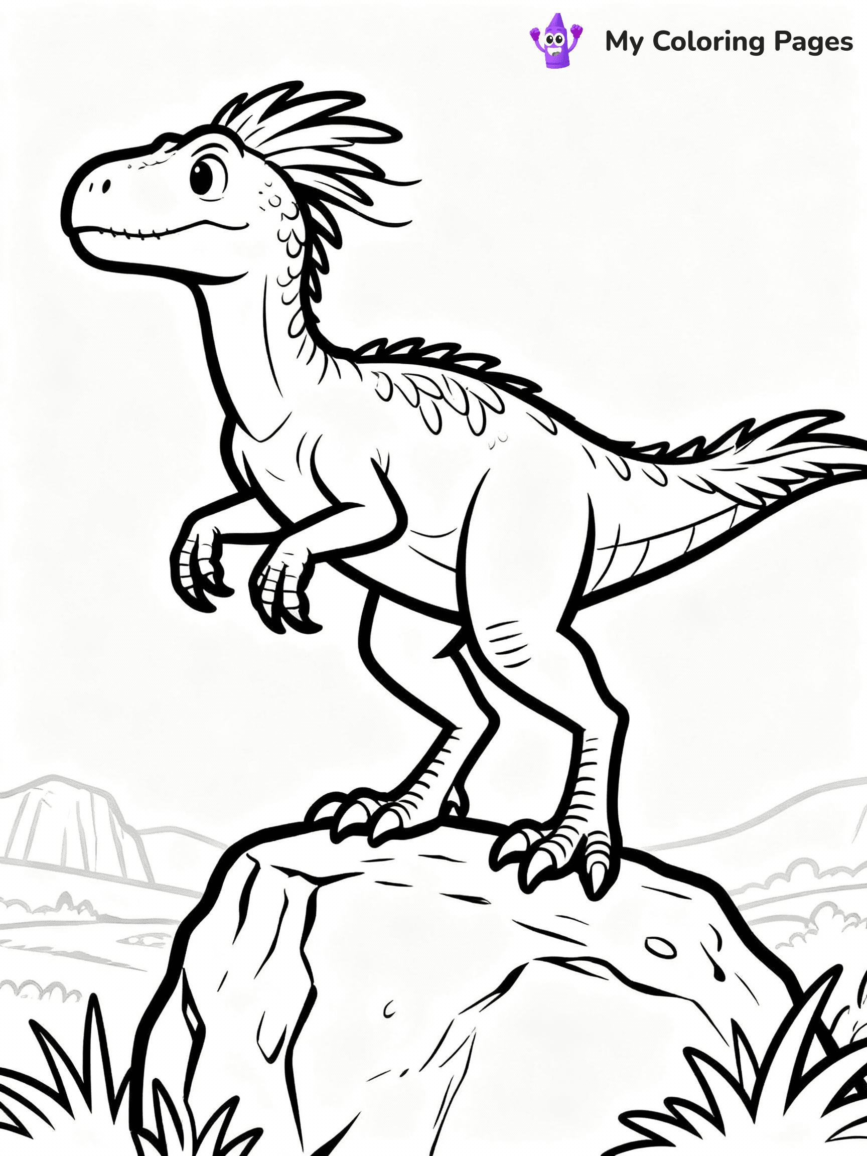 Velociraptor Coloring Pages - 10