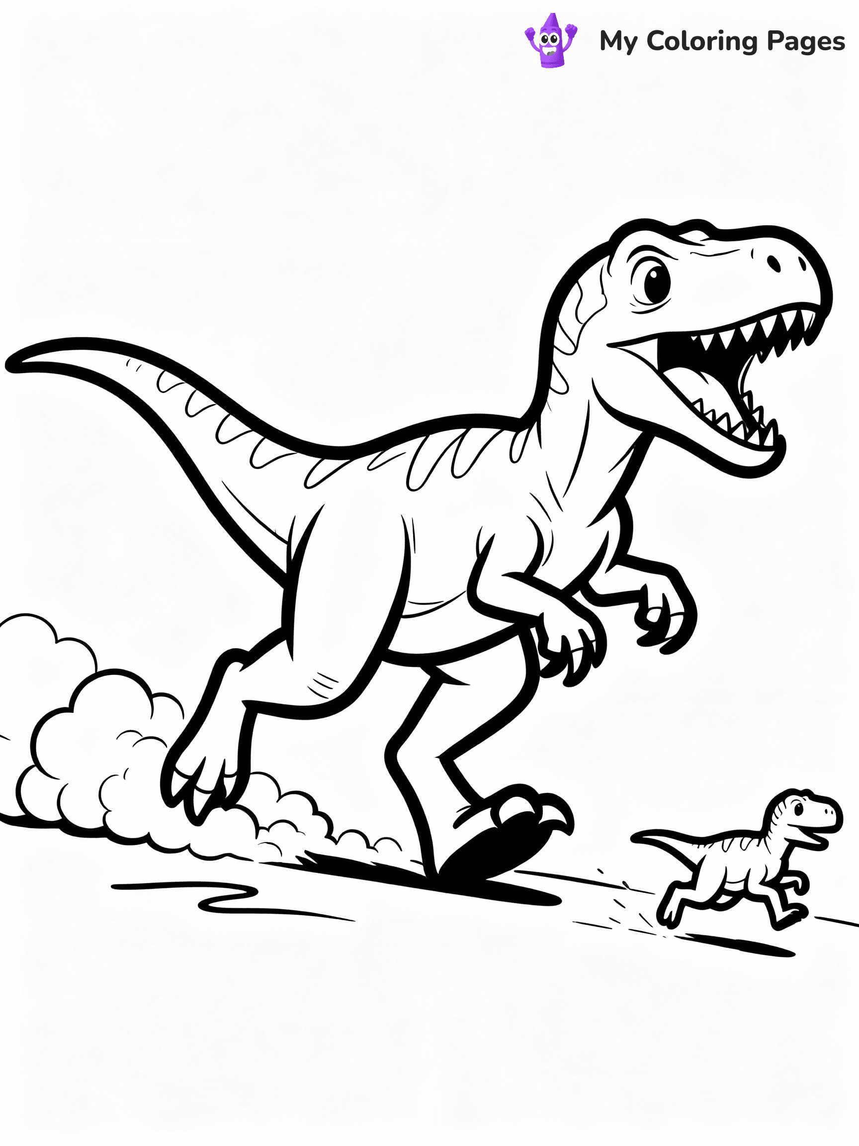 Velociraptor Coloring Pages - 3