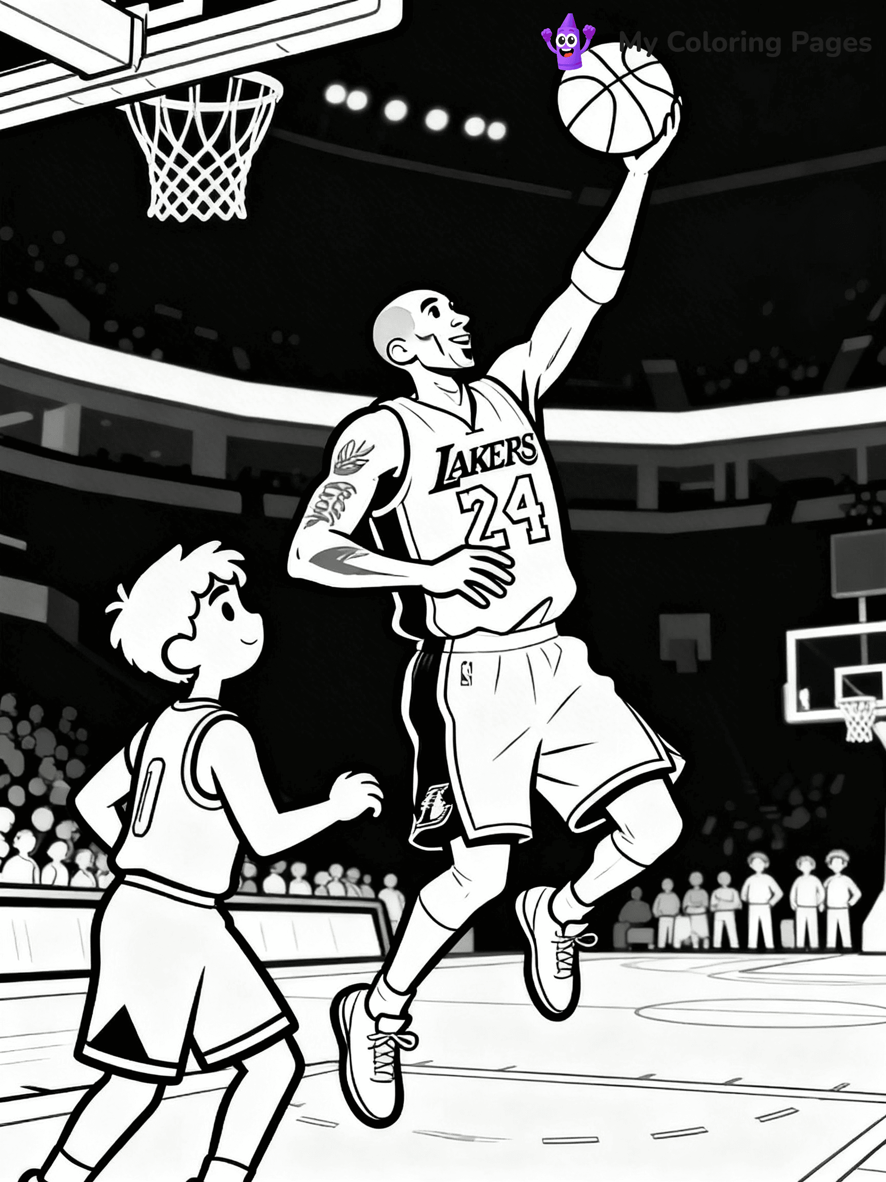 Lakers Coloring Pages - 39